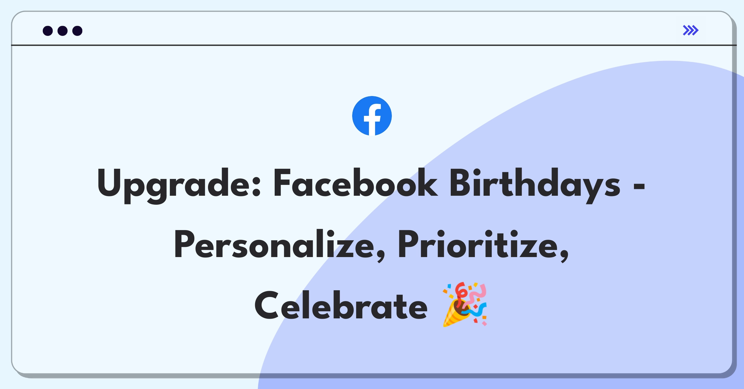 Product Management Improvement Question: Enhancing Facebook's birthday feature for better user engagement