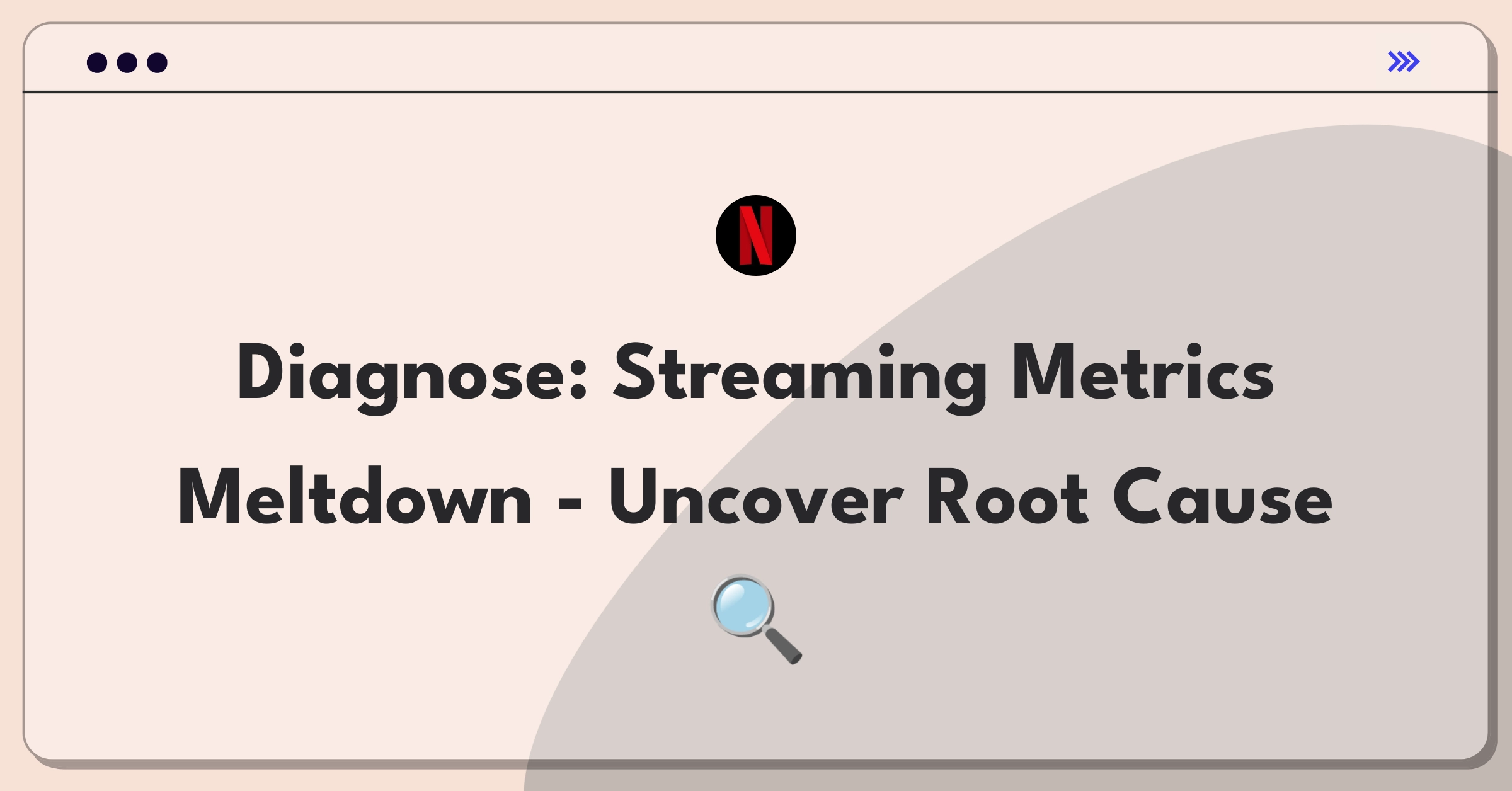 Product Management Root Cause Analysis Question: Investigating sudden metric drop in streaming video service