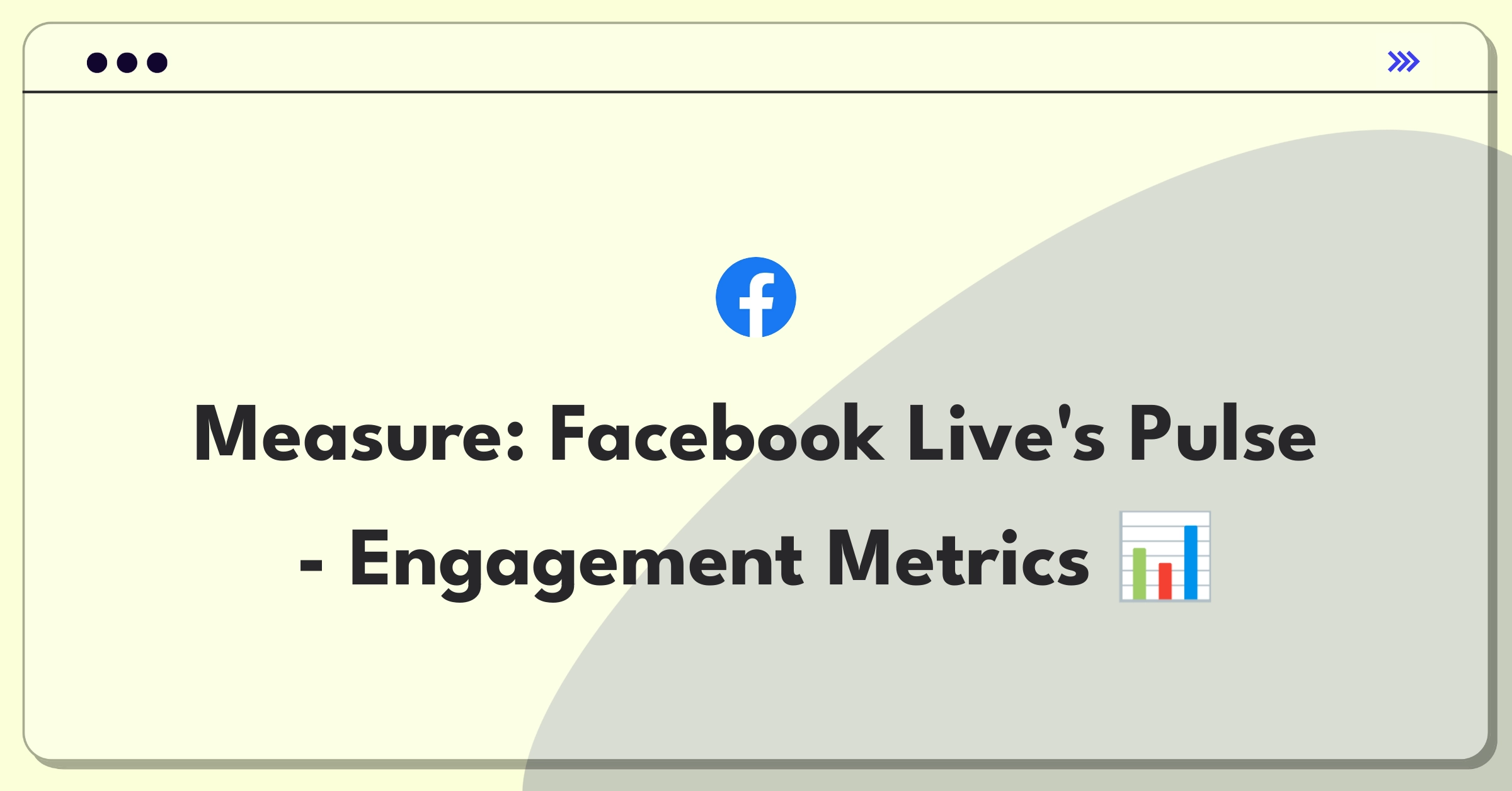 Product Management Success Metrics Question: Facebook Live video goals and engagement measurement strategies