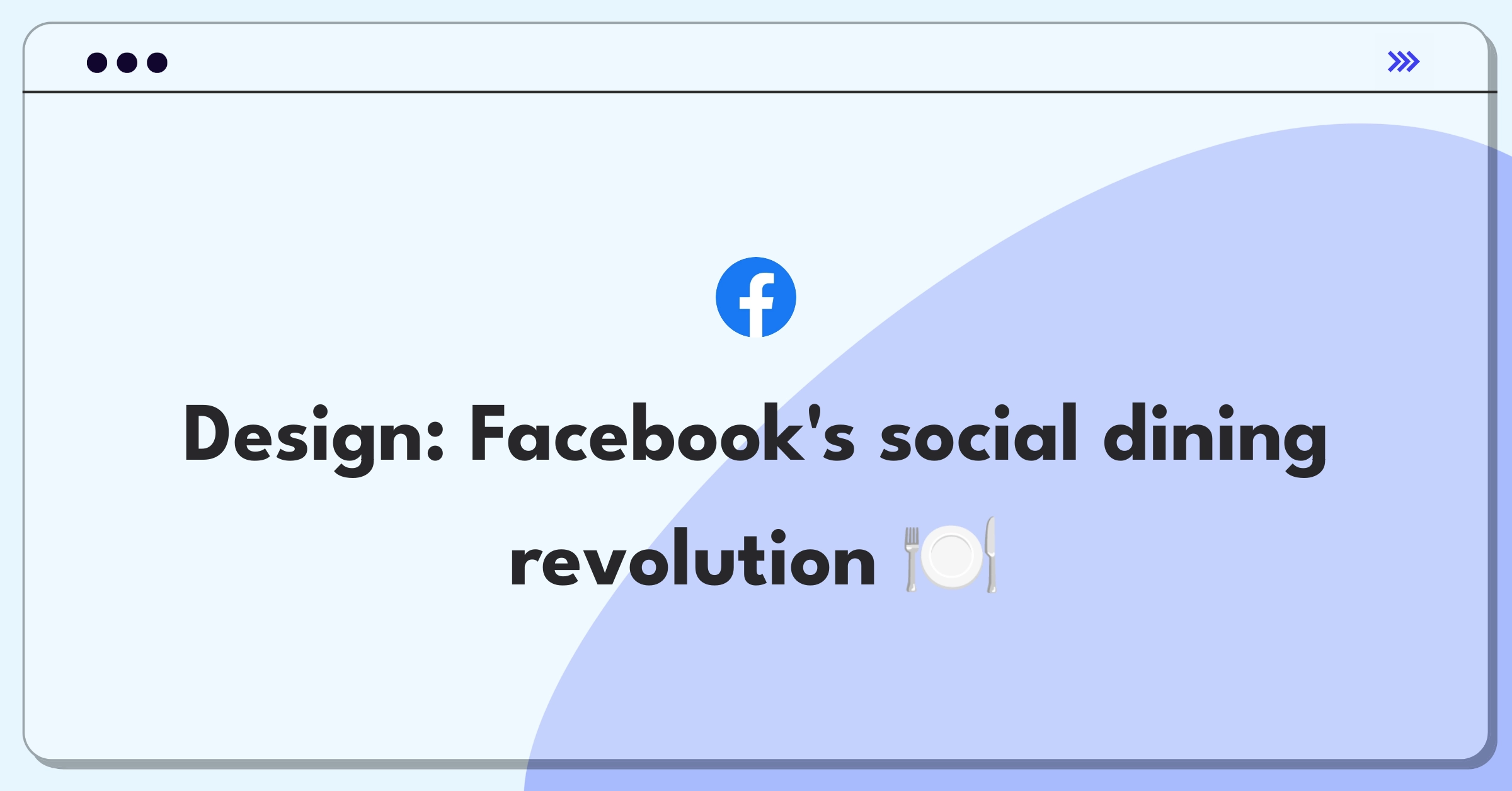 Product Management Design Question: Facebook entering food space with social dining feature