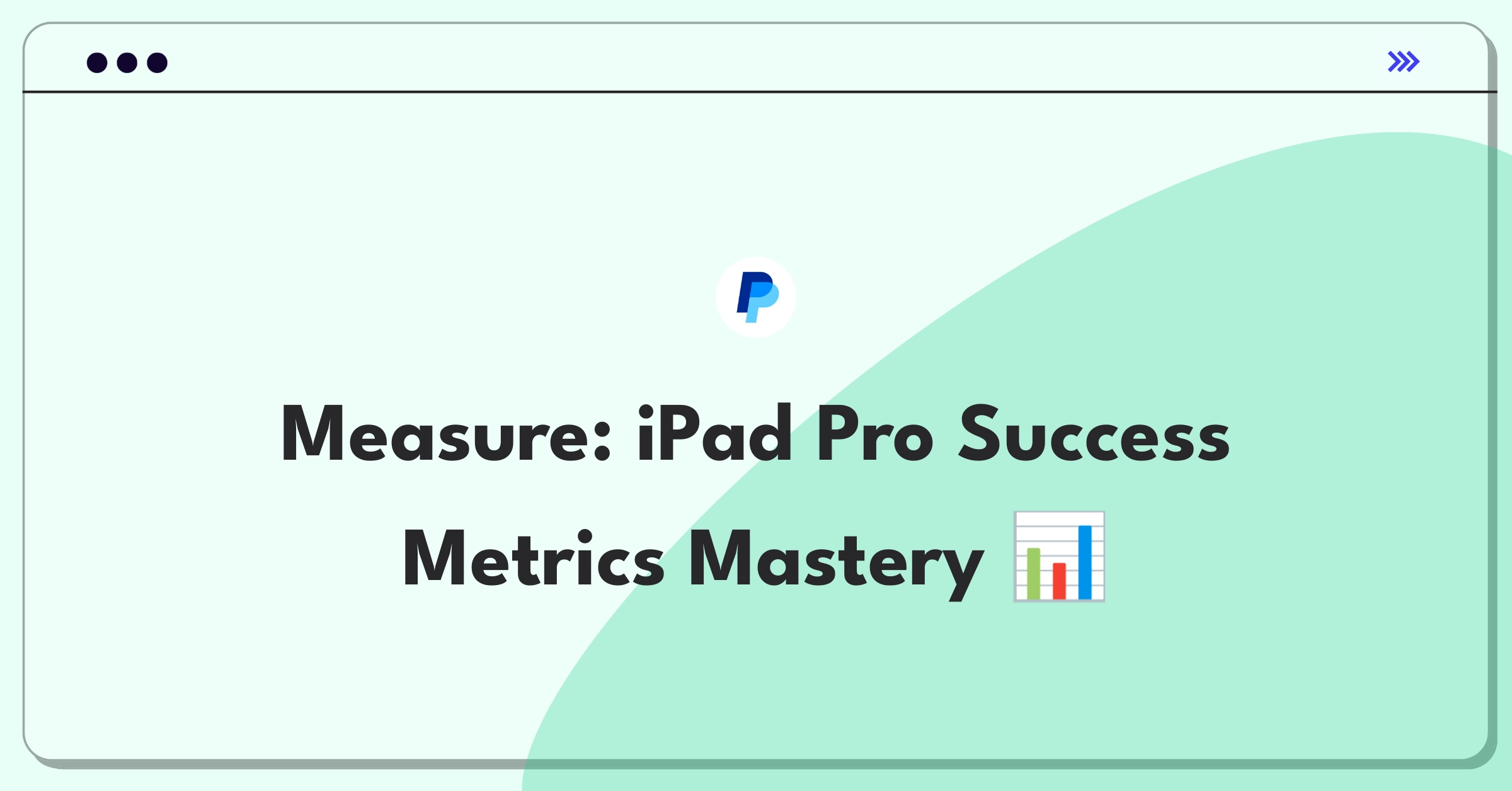 Product Management Analytics Question: iPad Pro success measurement framework with key metrics and stakeholders