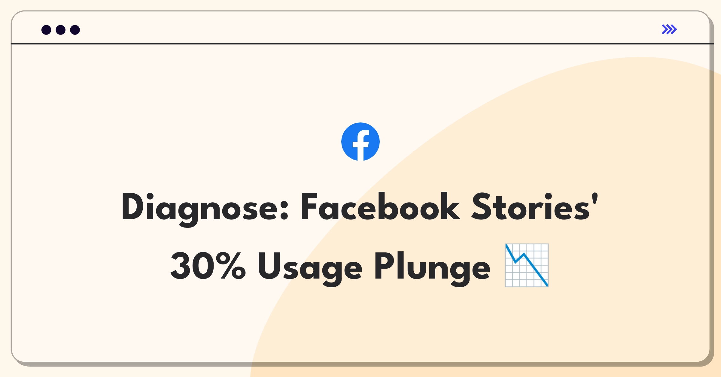 Product Management Root Cause Analysis Question: Facebook Stories usage decline investigation