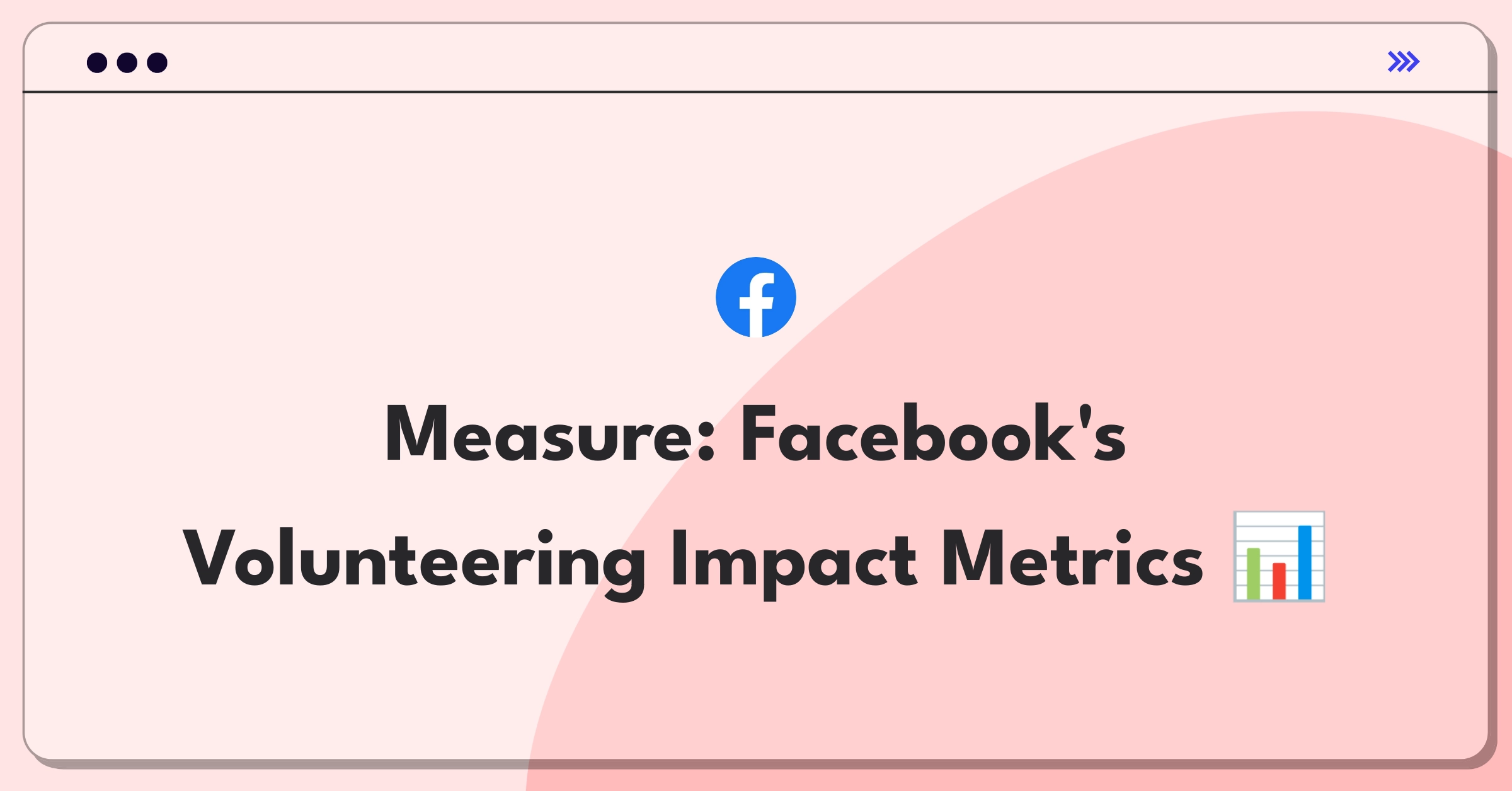 Product Management Success Metrics Question: Facebook volunteering initiative evaluation framework