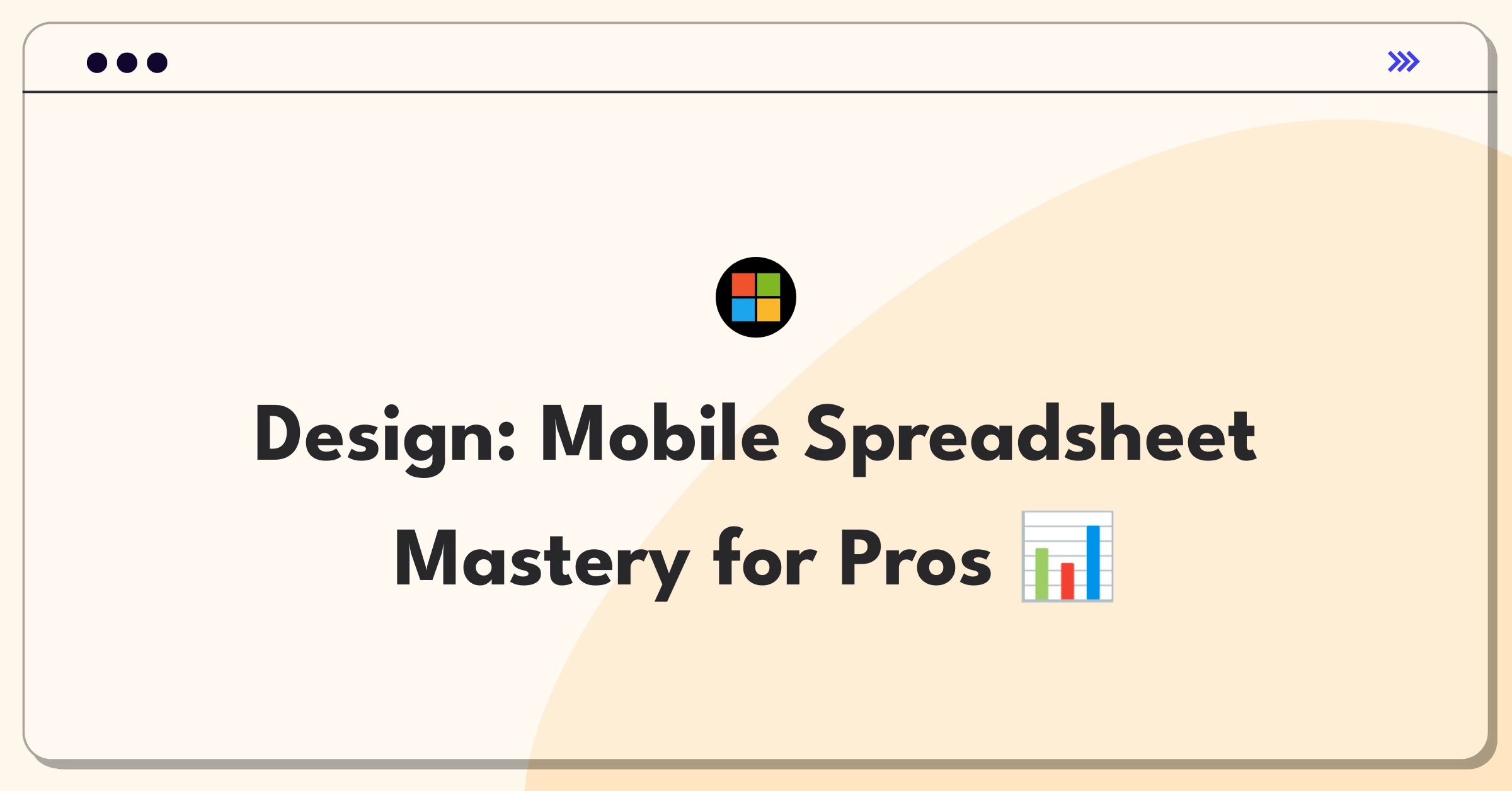 Product Management Design Question: Mobile spreadsheet app interface with intuitive data entry and visualization features