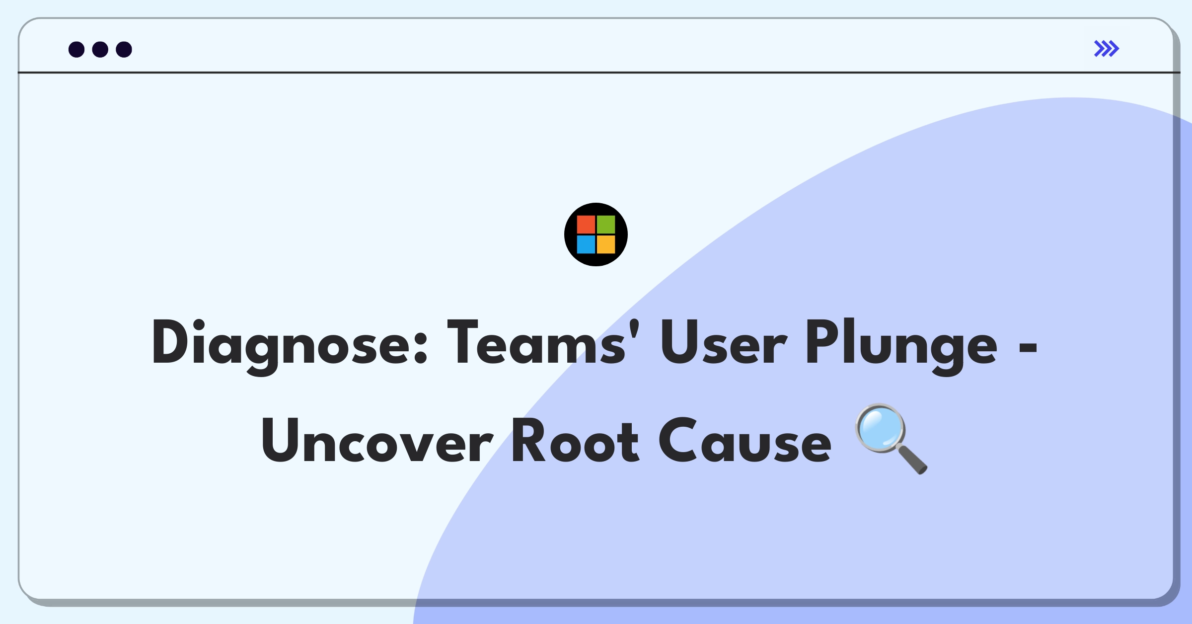 Product Management Root Cause Analysis Question: Microsoft Teams experiencing significant daily active user decline