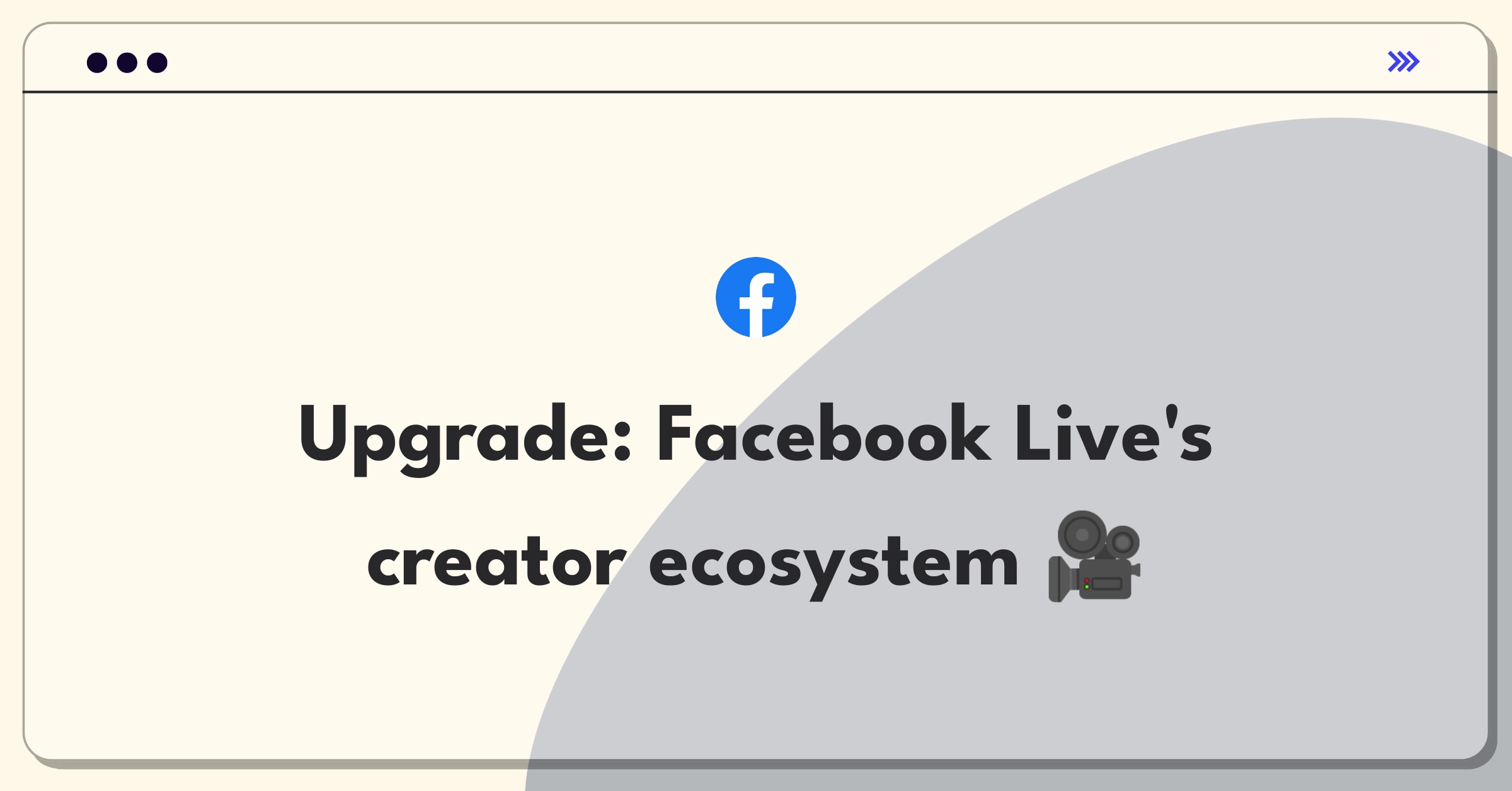 Product Management Strategy Question: Improving Facebook Live streaming platform for creators and viewers