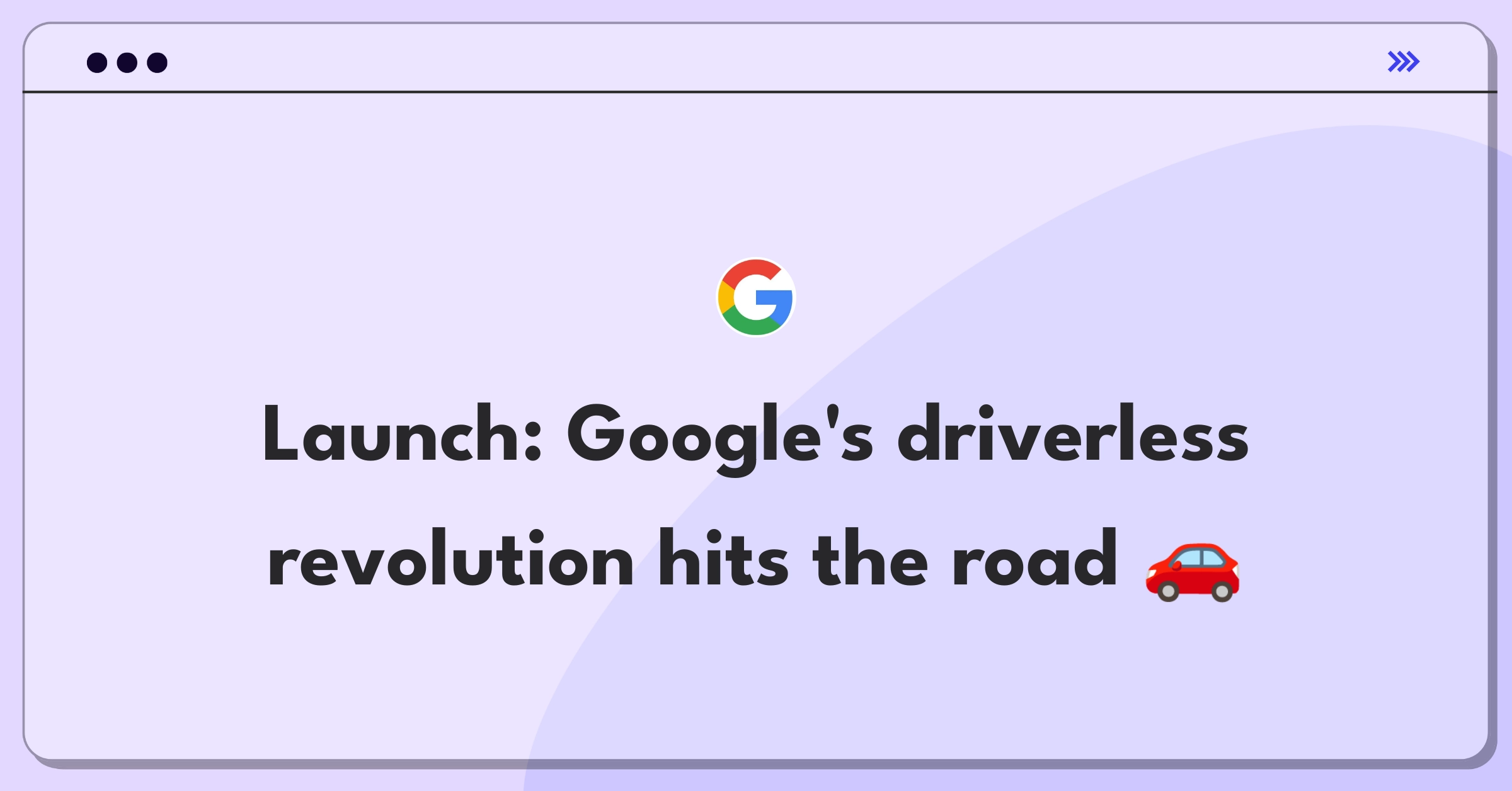 Product Management Strategy Question: Google driverless car service launch plan on city map