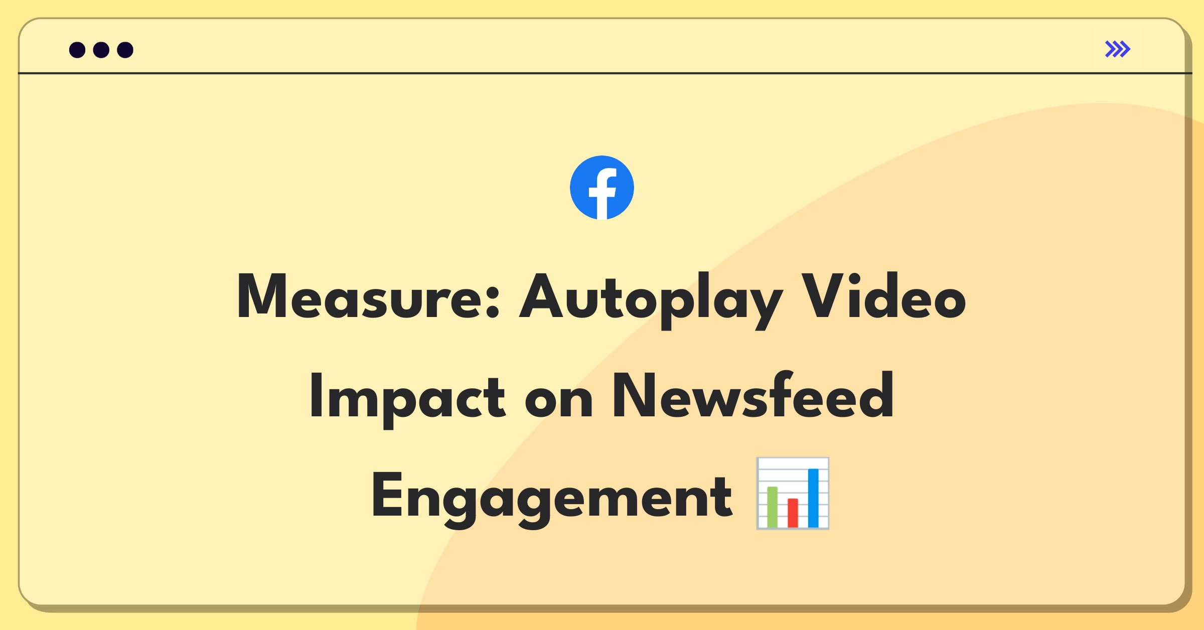 Product Management Success Metrics Question: Measuring autoplay video effectiveness in social media newsfeed