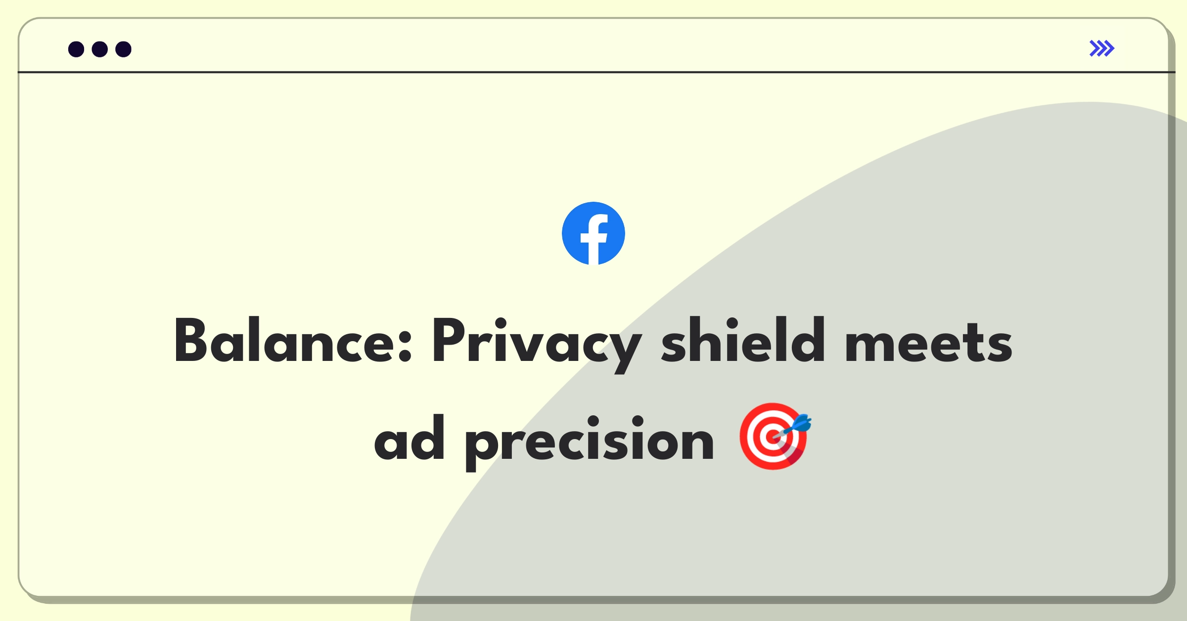 Product Management Trade-off Question: Facebook user privacy versus targeted advertising effectiveness balance