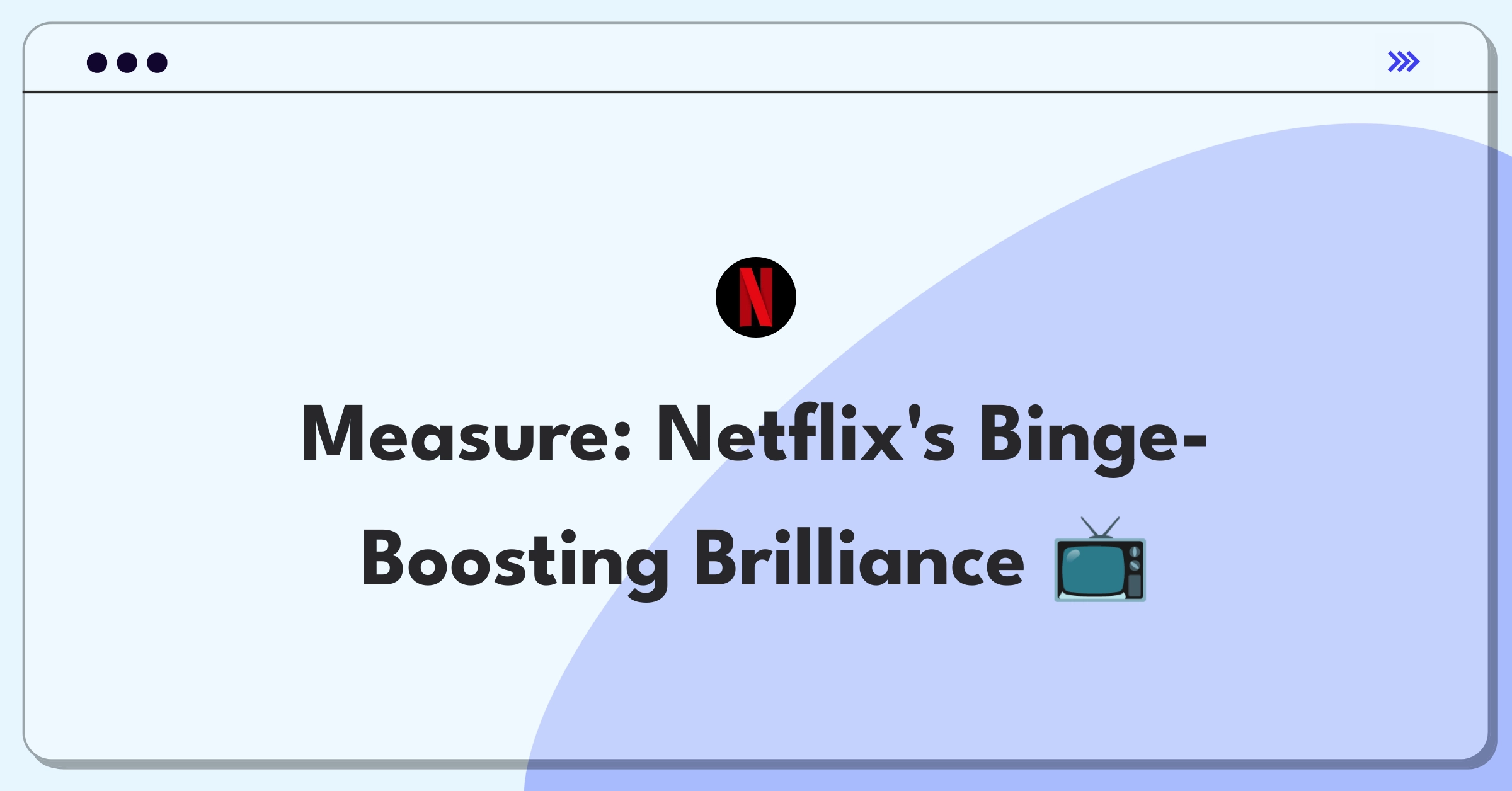 Product Management Metrics Question: Netflix continue watching feature success measurement diagram