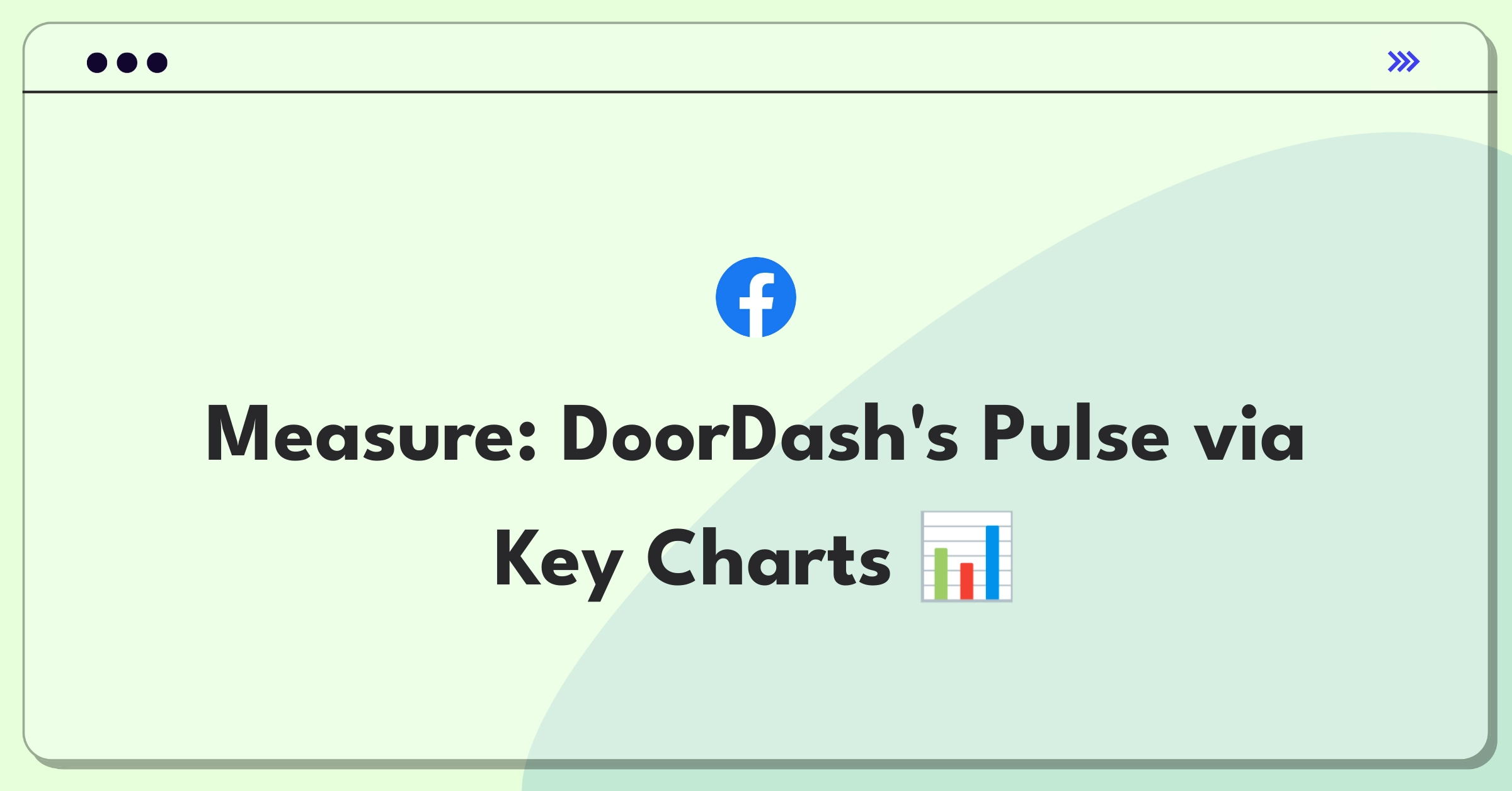 Product Management Metrics Question: DoorDash dashboard with three crucial charts for product health