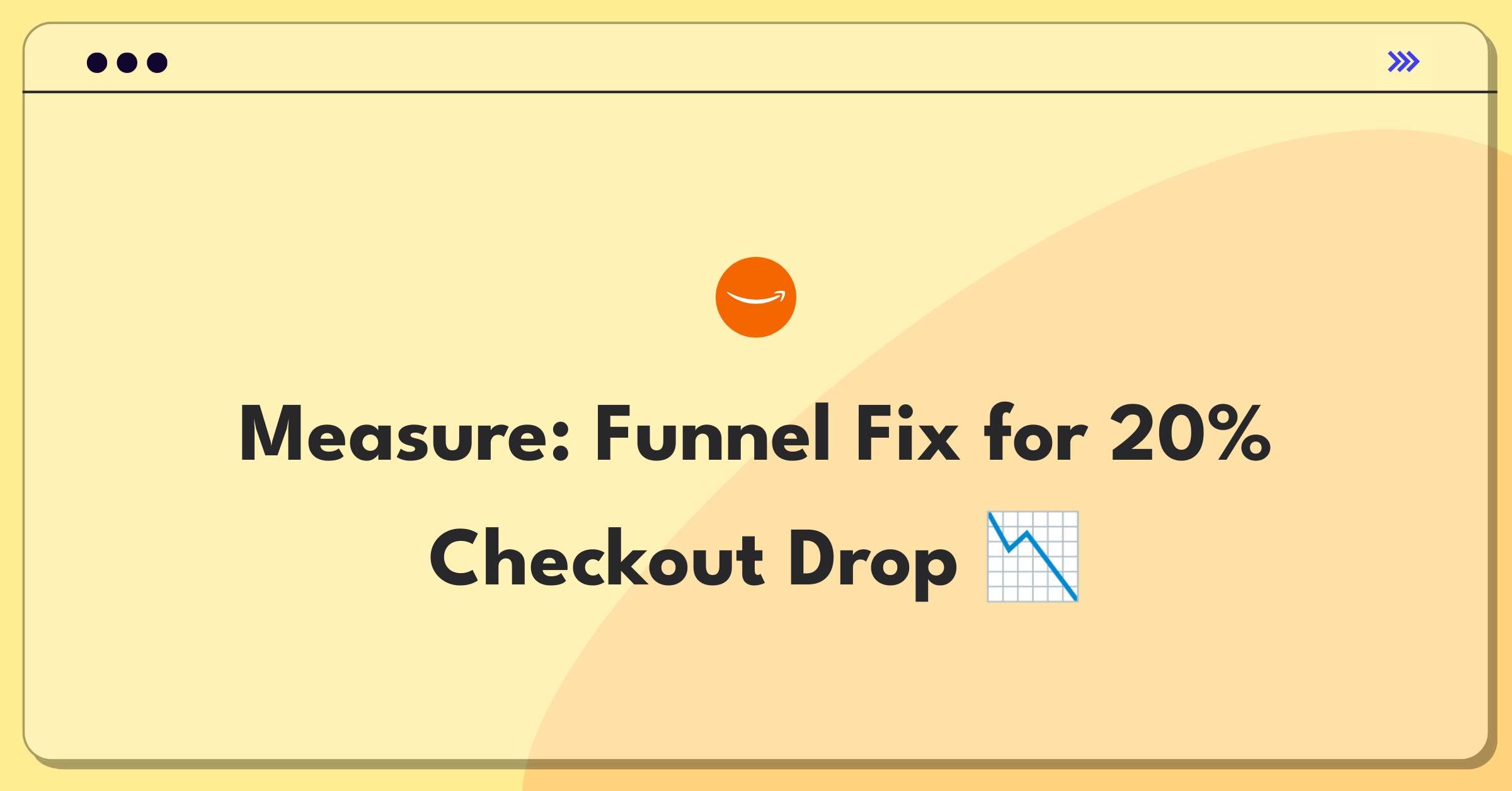 Product Management Success Metrics Question: Analyzing e-commerce checkout funnel drop and proposing solutions