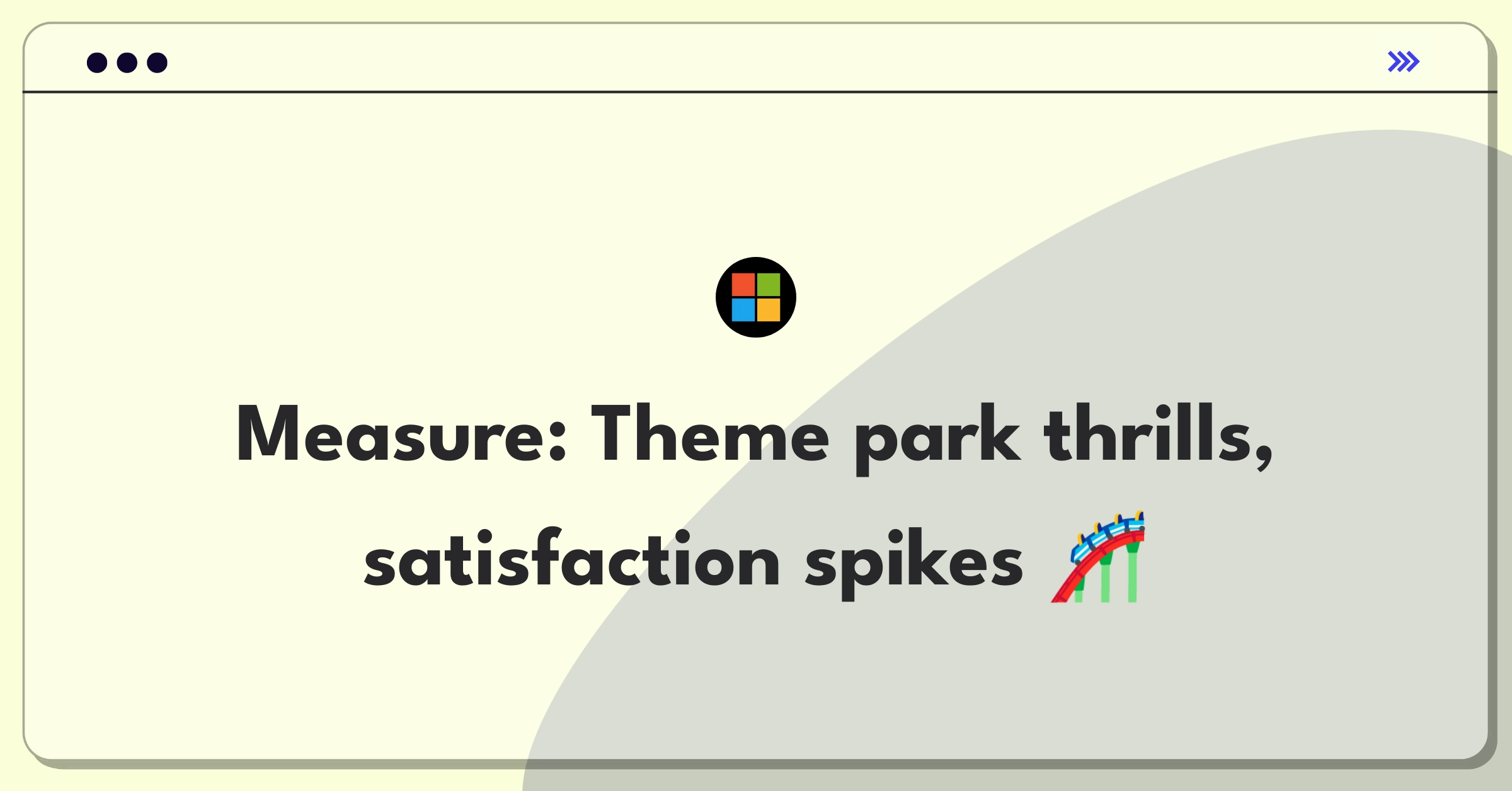 Product Management Metrics Question: Theme park visitor satisfaction measurement strategies