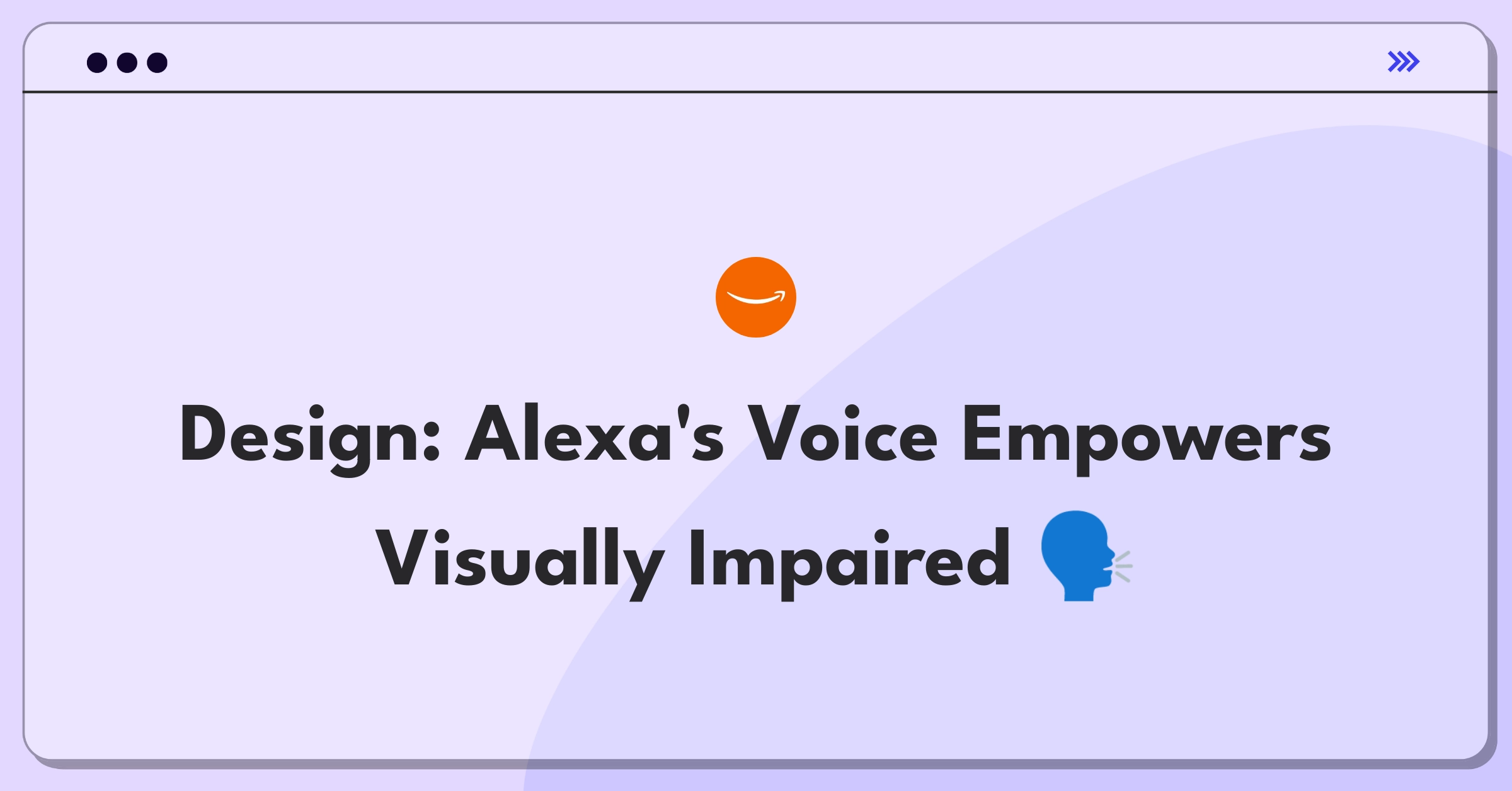 Product Management Design Question: Alexa interface adaptation for blind users