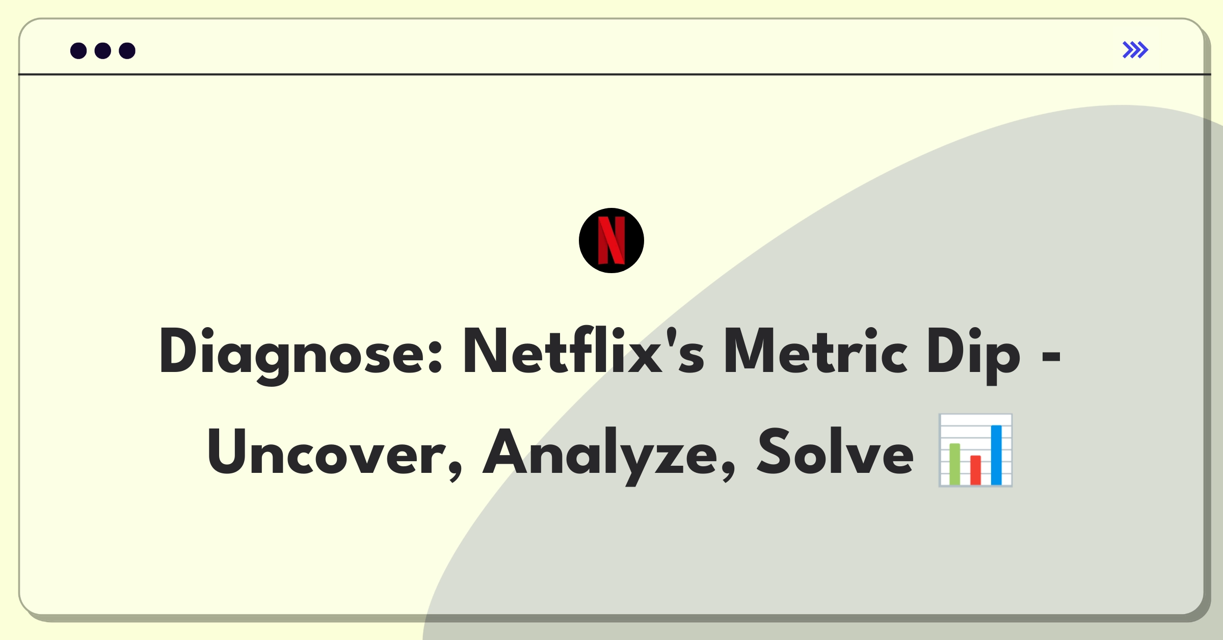 Product Management Root Cause Analysis Question: Investigating Netflix's key metric decline through systematic approach