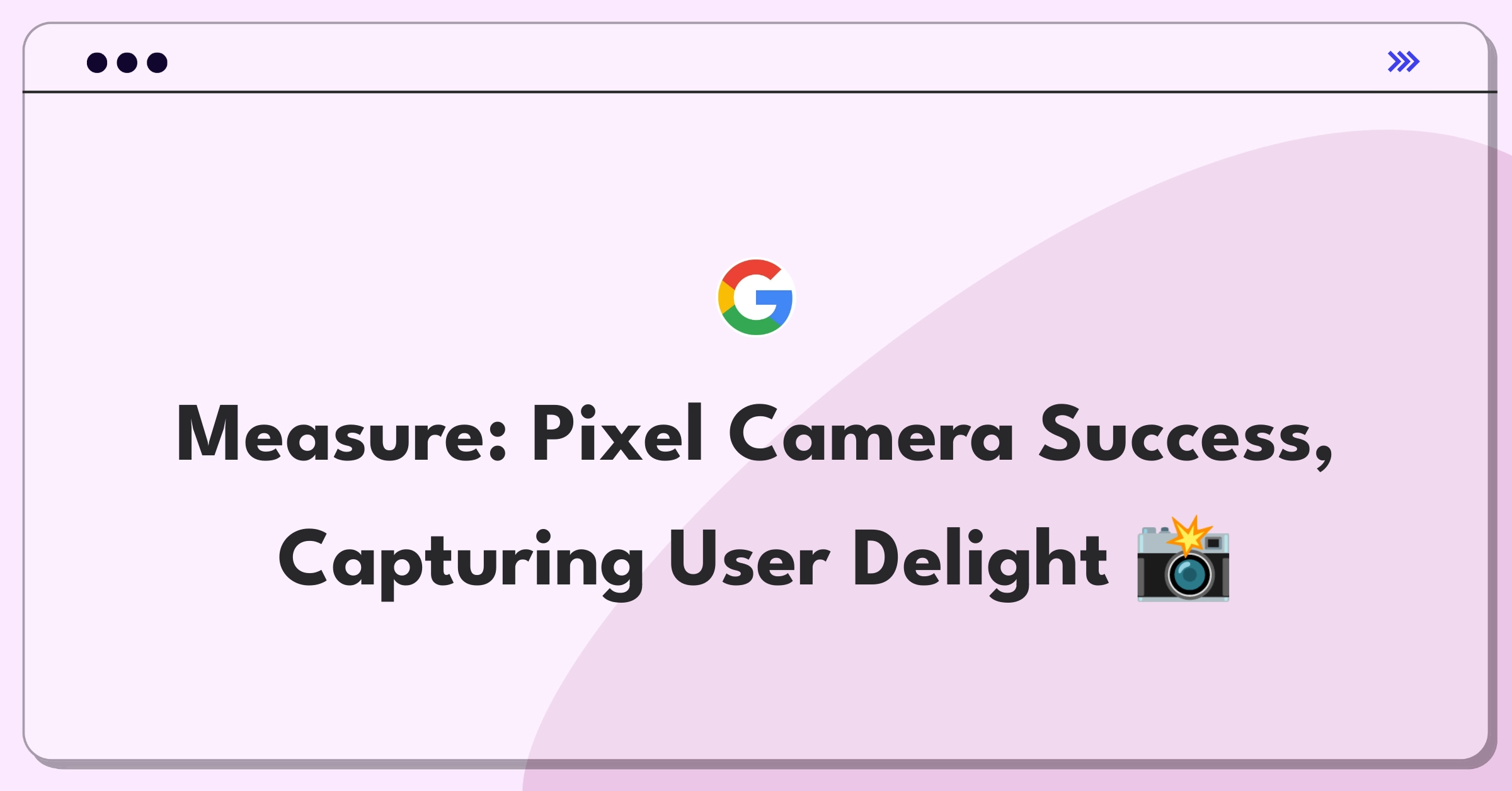 Product Management Analytics Question: Measuring success of Google Pixel's camera app with key metrics