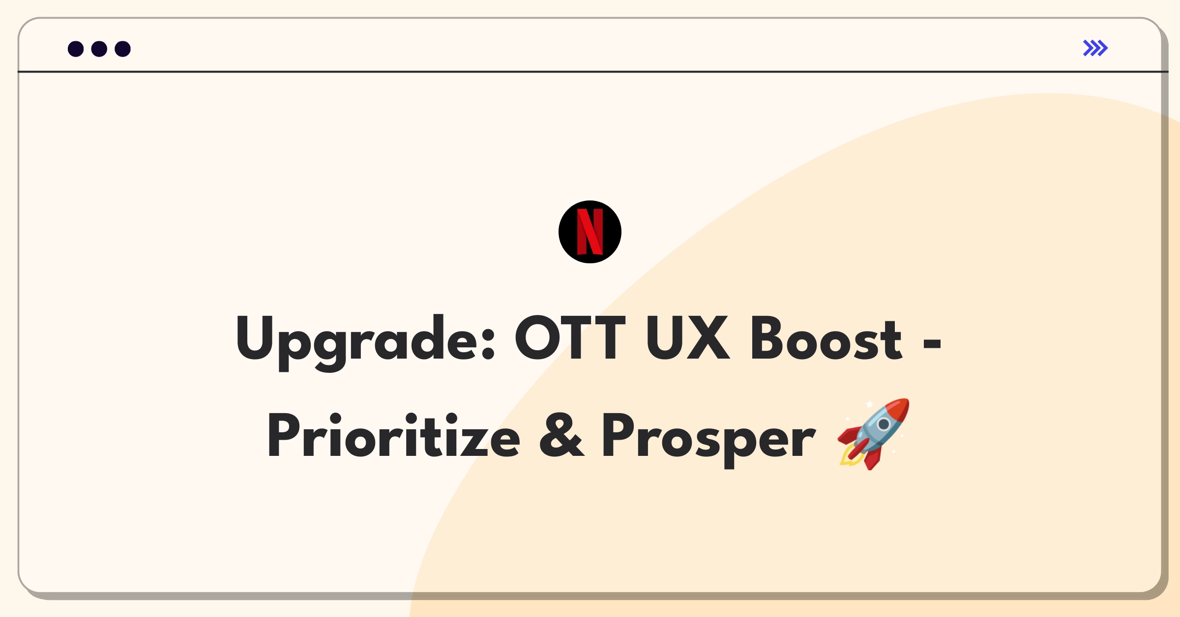 Product Management Strategy Question: OTT service improvement prioritization framework