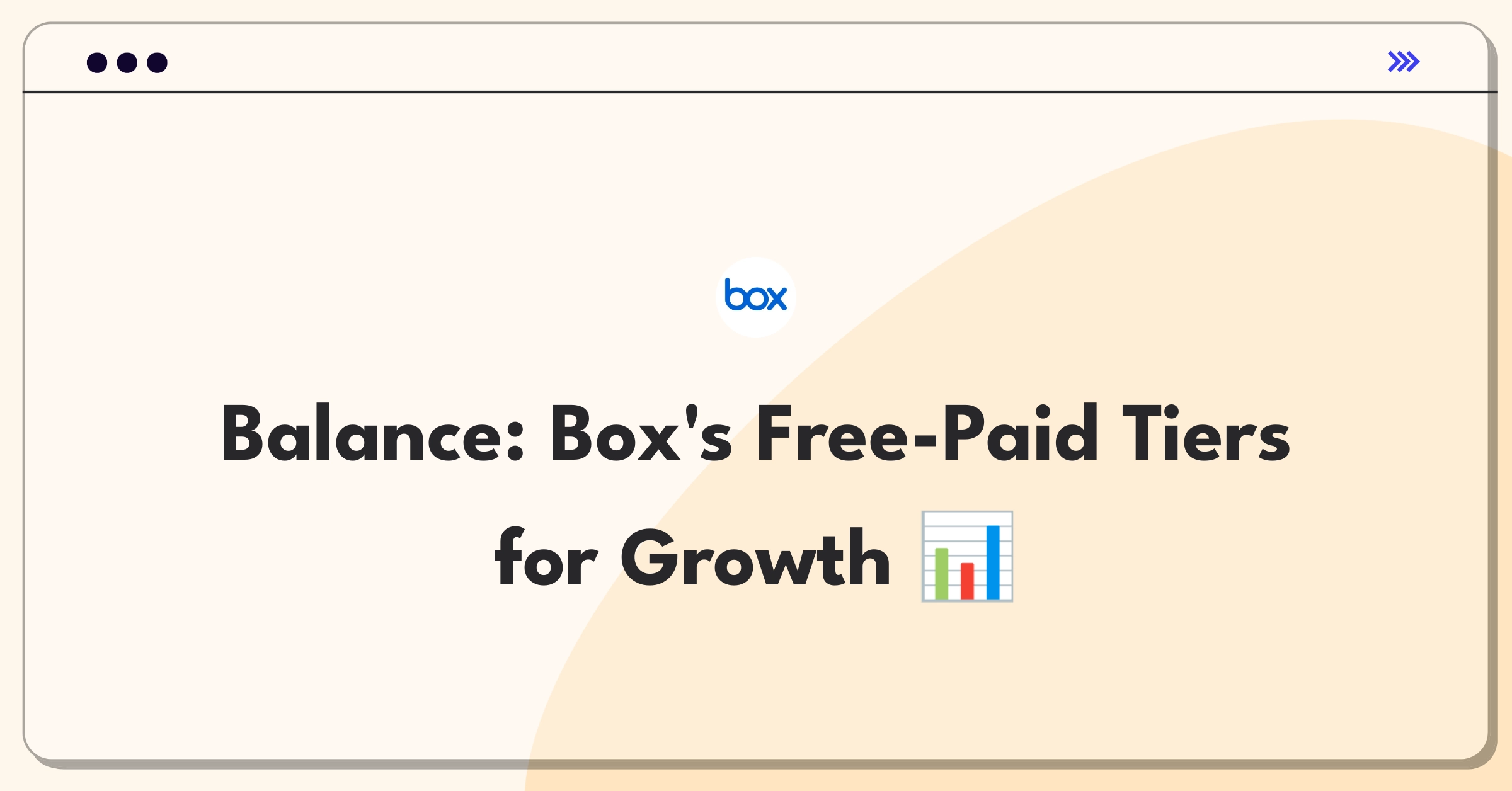 Product Management Trade-off Question: Box free vs paid tier prioritization diagram with user segments and metrics