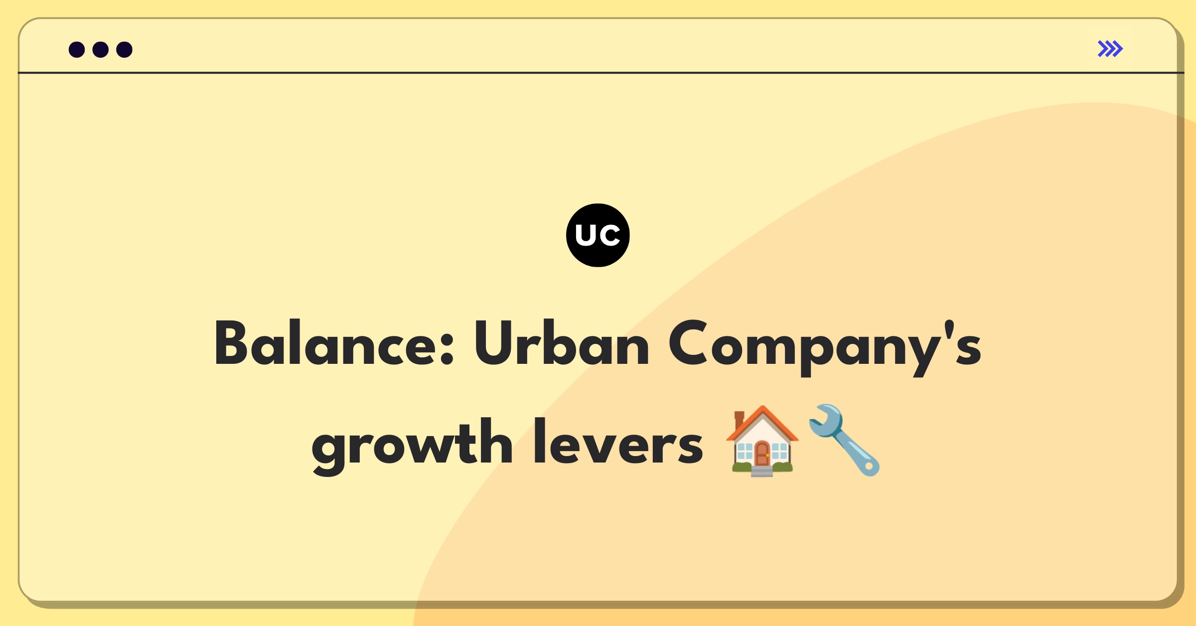 Product Management Trade-off Question: Urban Company user acquisition versus retention strategies diagram