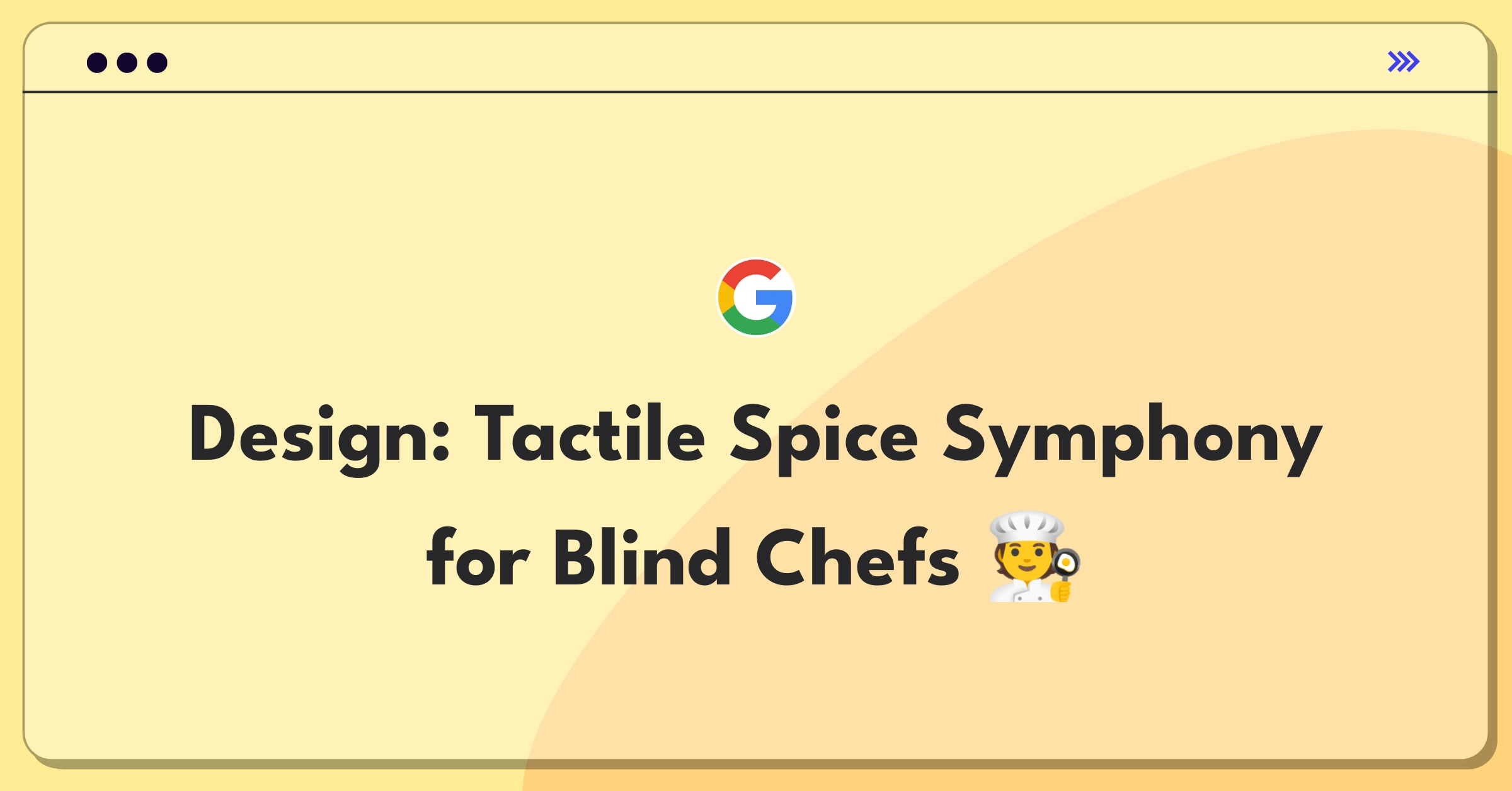 Product Management Design Question: Accessible spice rack concept for visually impaired users in a kitchen setting