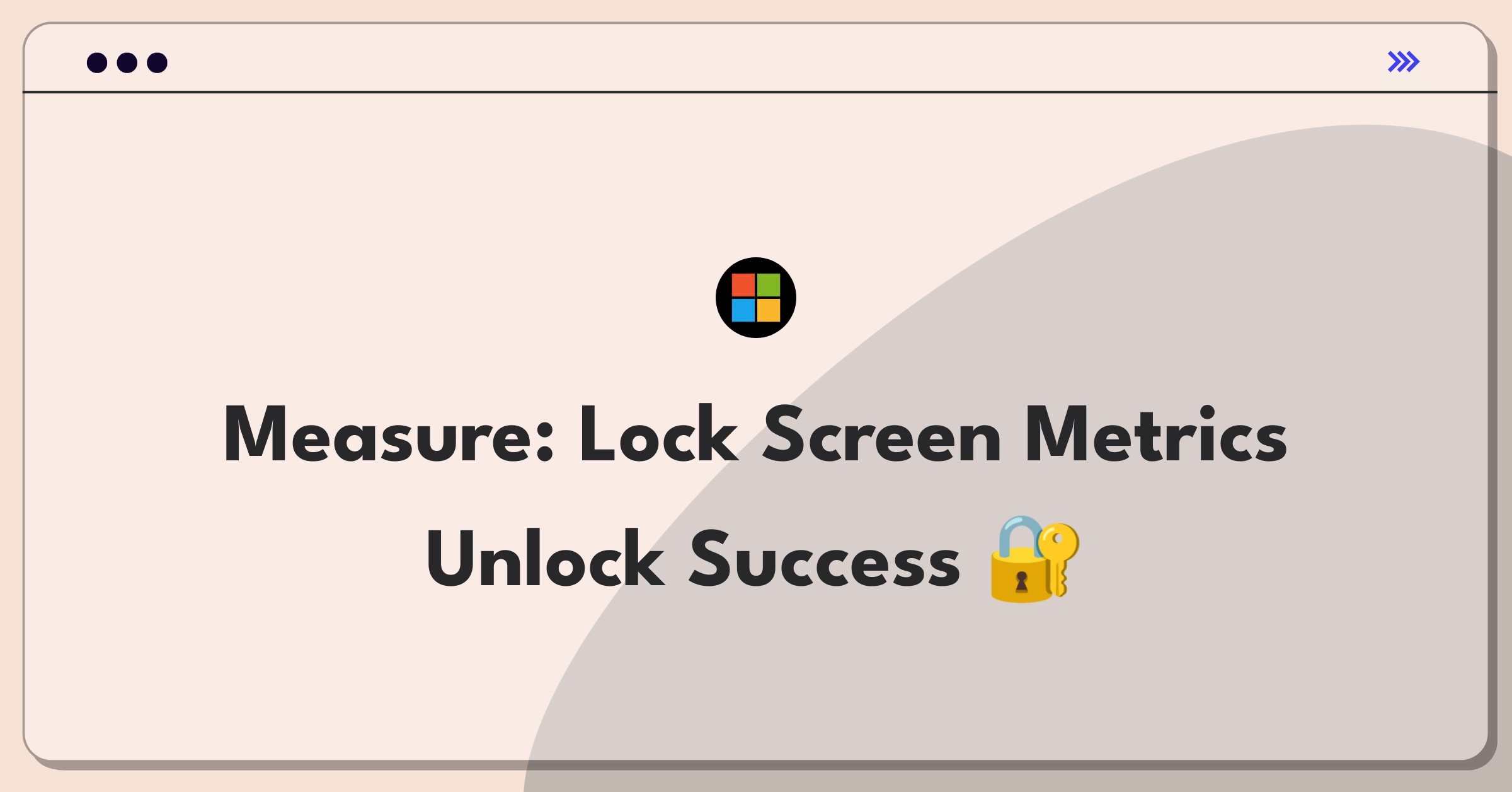 Product Management Metrics Question: Mobile phone lock screen with metrics overlay