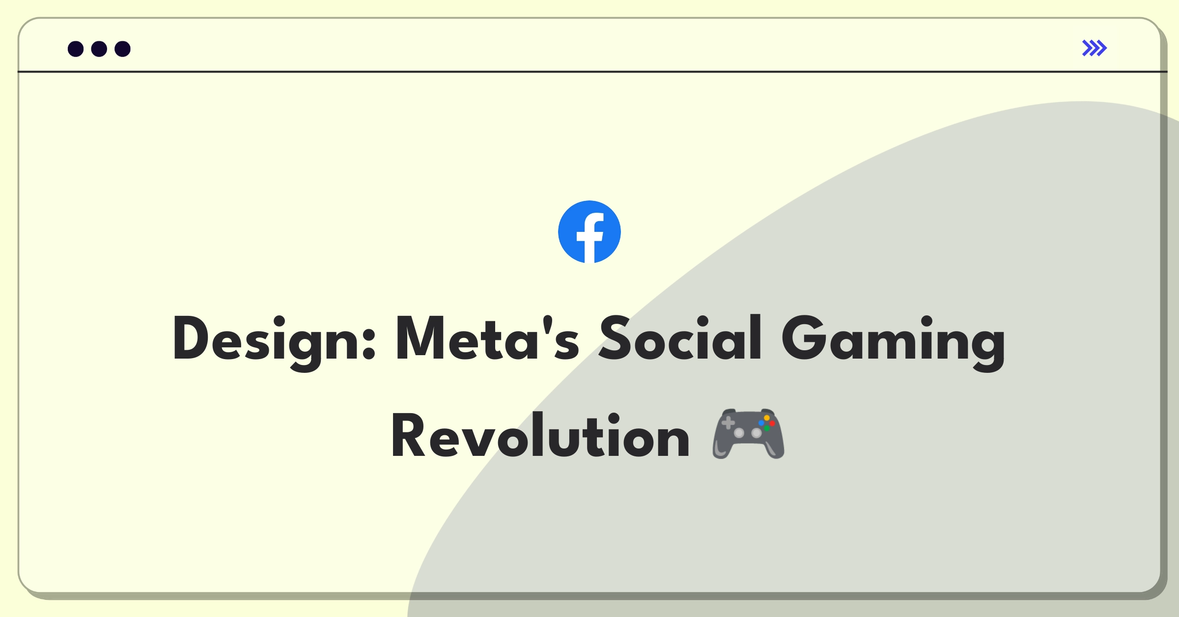 Product Management Design Question: Conceptualizing a gaming product for Meta's social platform ecosystem