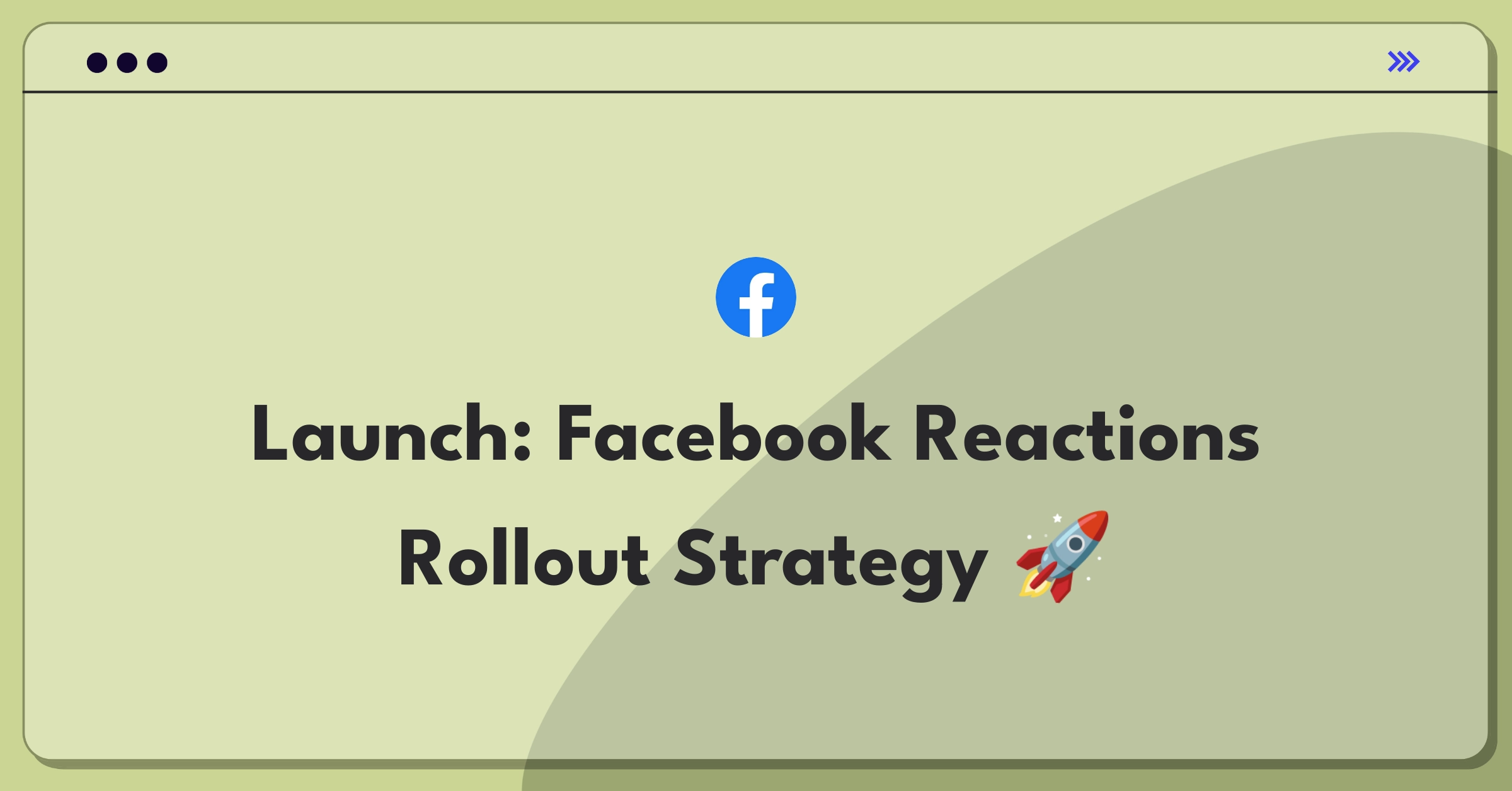 Product Management Strategy Question: Facebook Reactions launch plan with user engagement focus