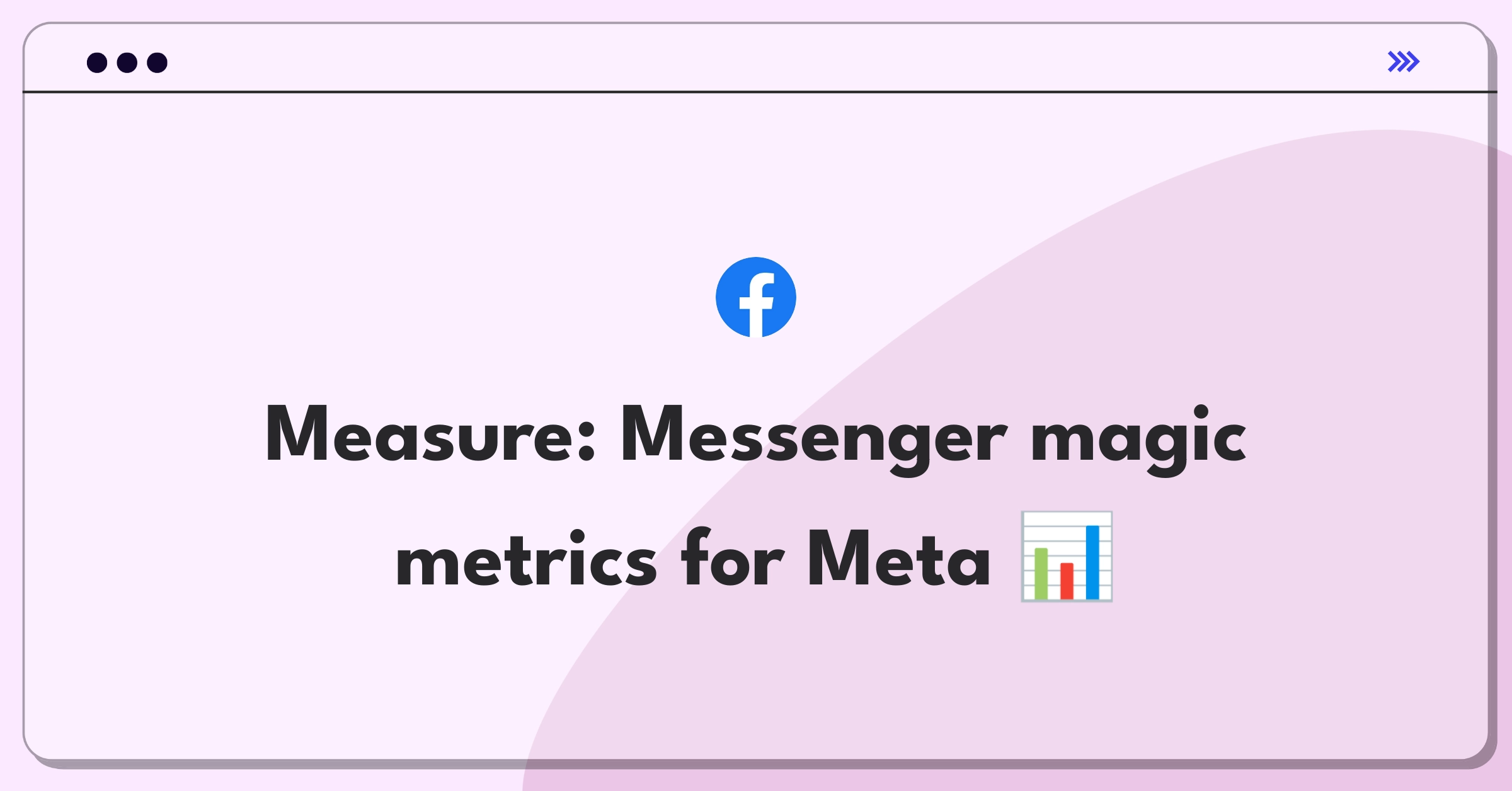 Product Management Success Metrics Question: Facebook Messenger improvement measurement framework