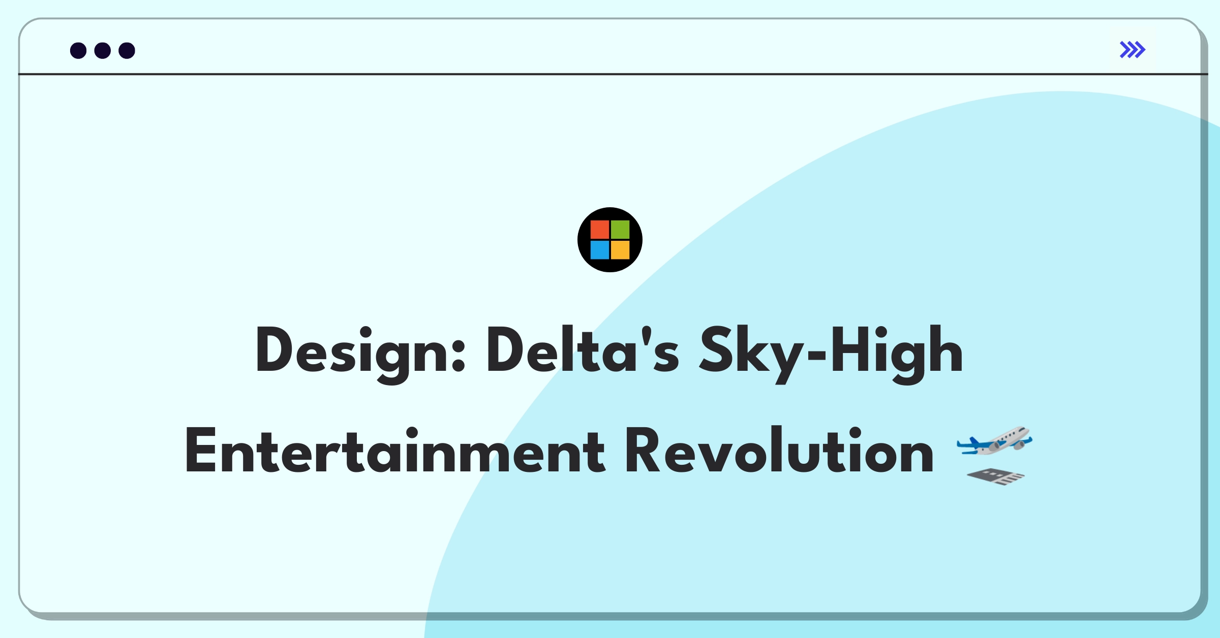 Product Management Design Question: Airline entertainment system mockup with personalized interface and productivity tools