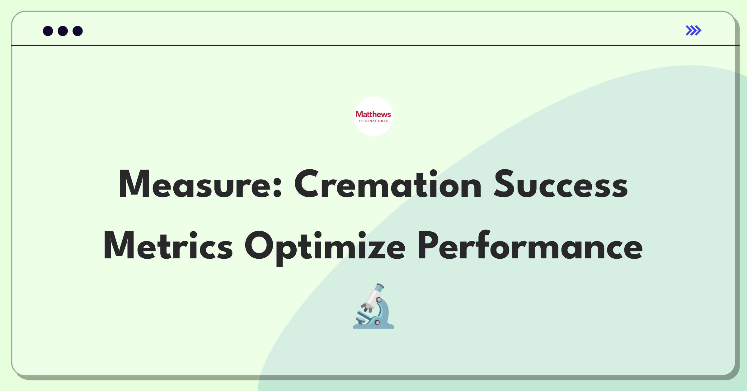 Product Management Success Metrics Question: Evaluating cremation equipment performance through key indicators