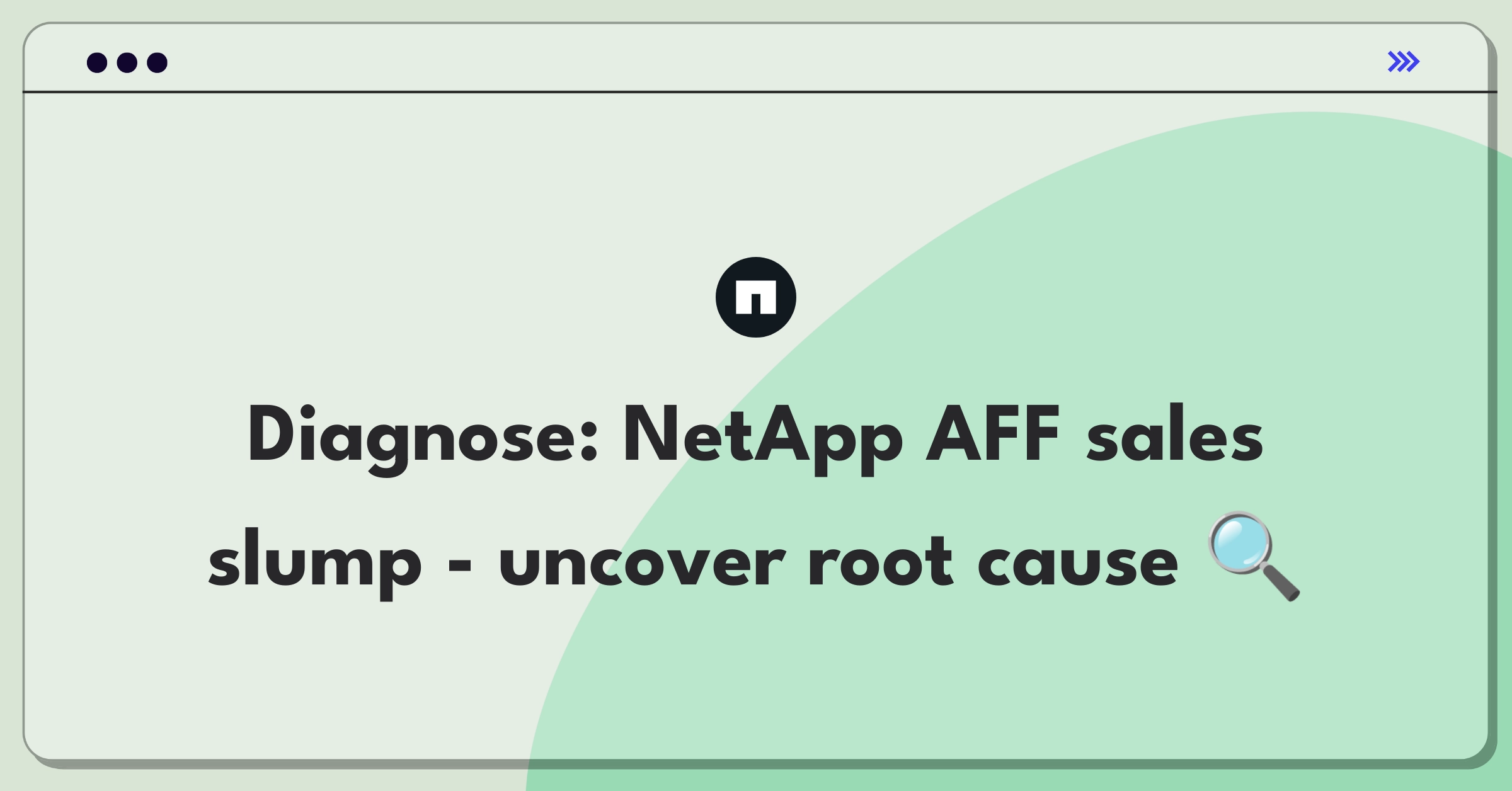 Product Management Root Cause Analysis Question: Investigating enterprise storage sales decline for NetApp AFF A-Series