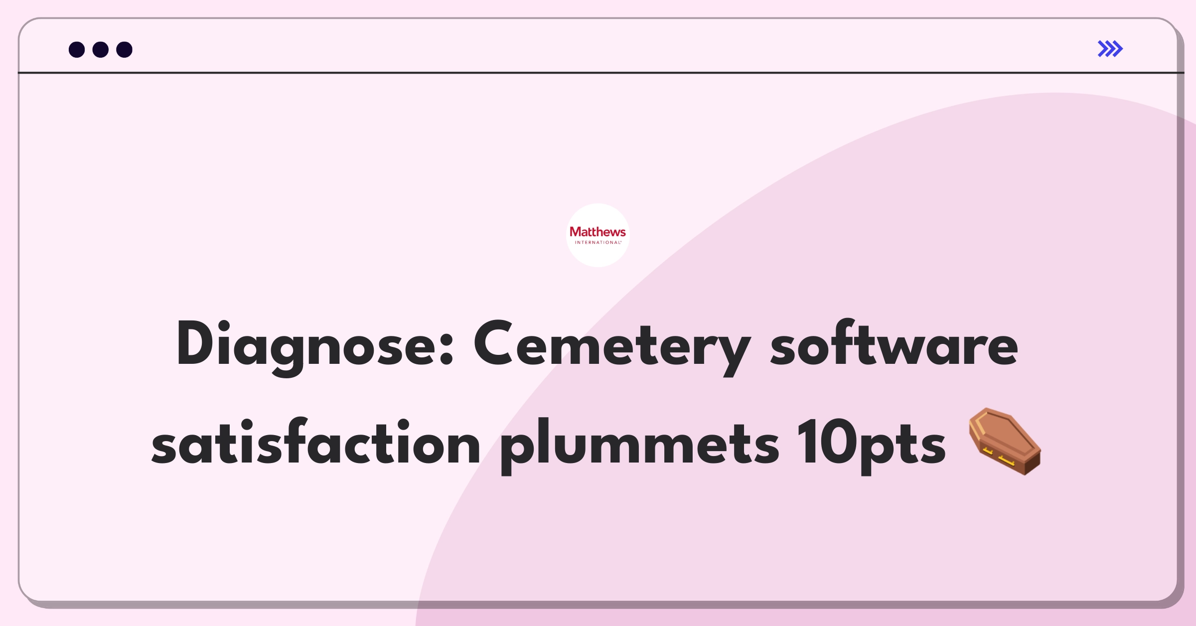 Product Management Root Cause Analysis Question: Investigating customer satisfaction decline in cemetery management software