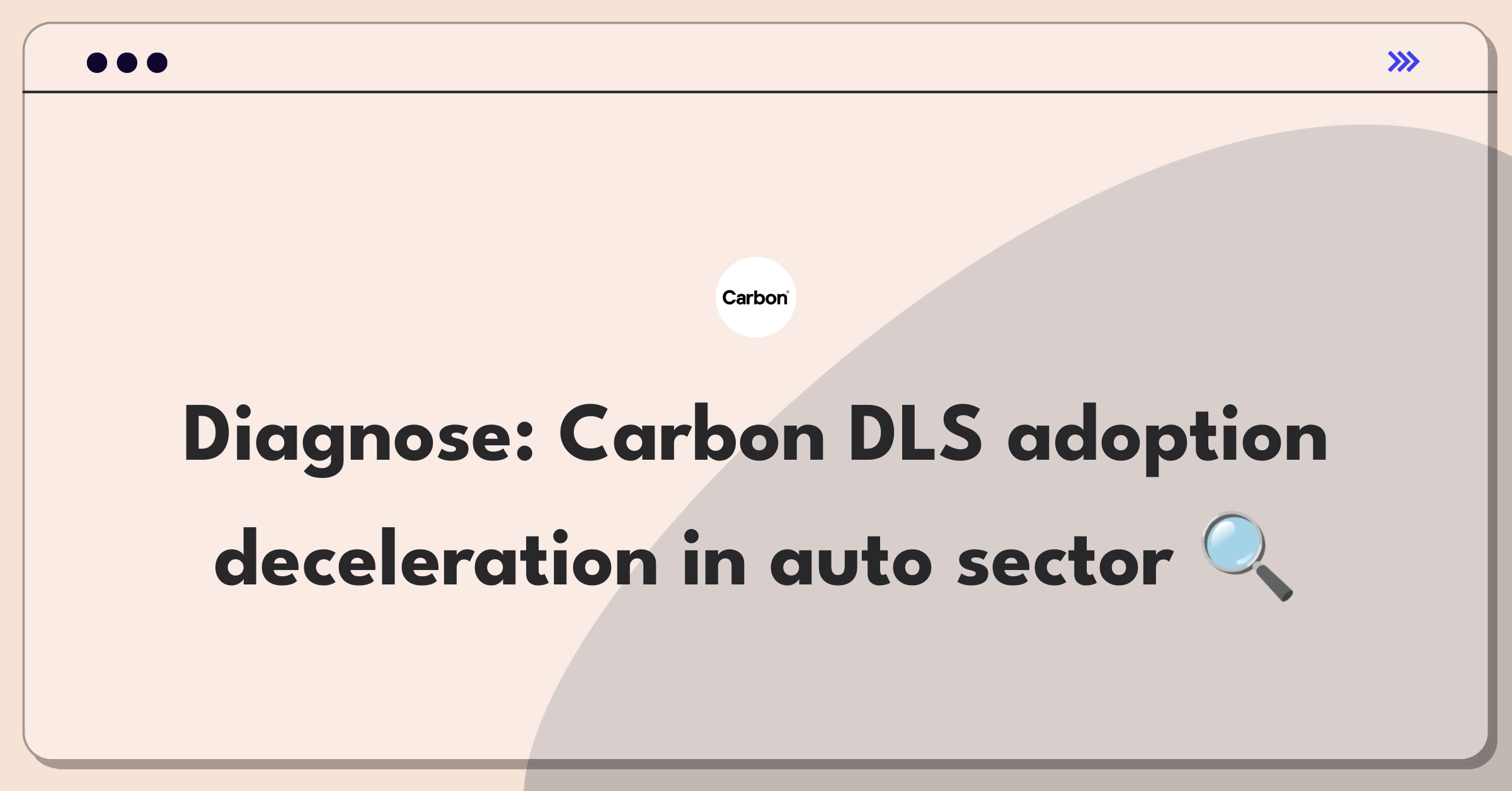 Product Management Root Cause Analysis Question: Investigating slowdown in Carbon's 3D printing technology adoption by automotive manufacturers