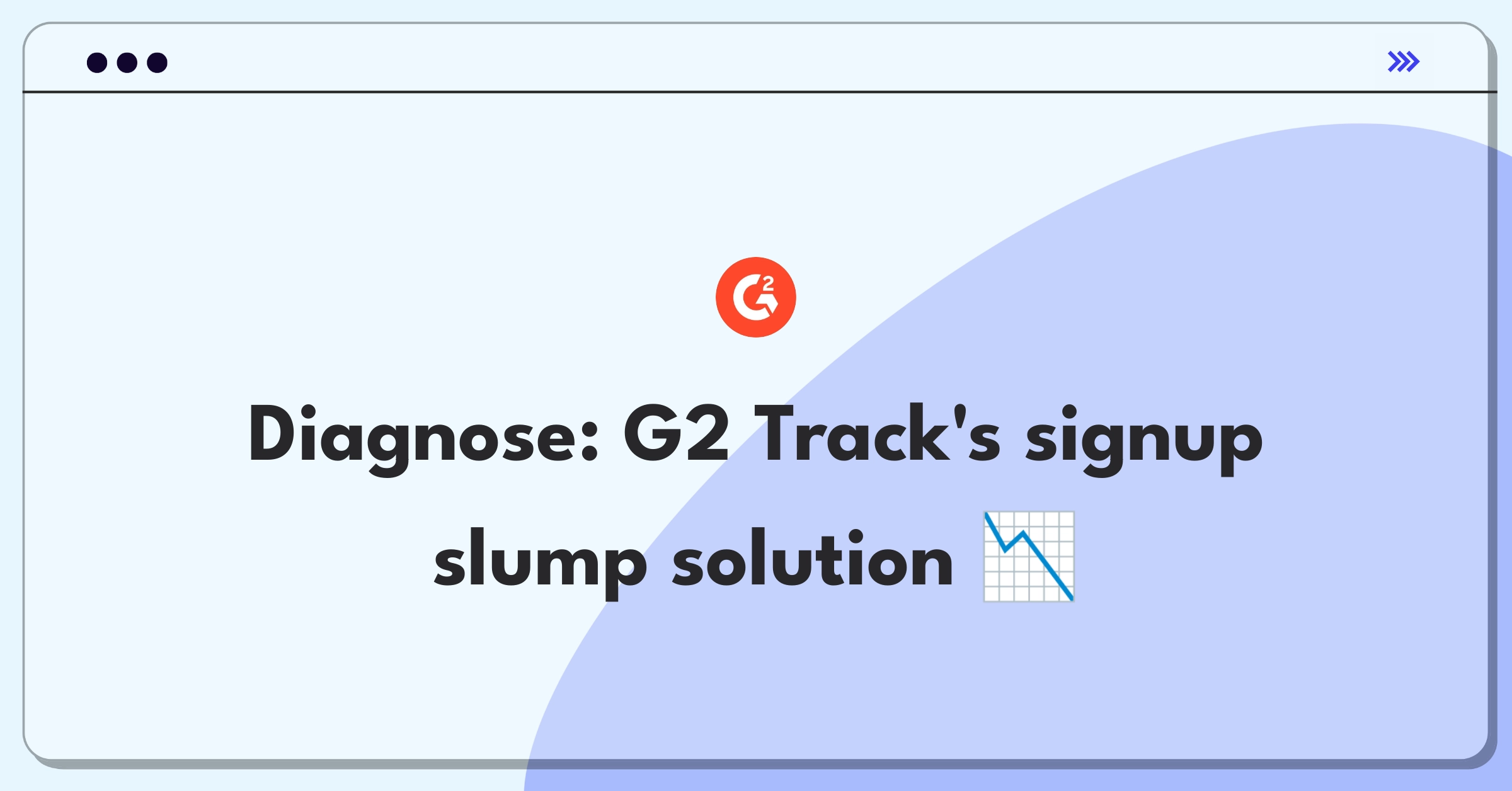 Product Management Root Cause Analysis Question: Investigating G2 Track's new user signup decline