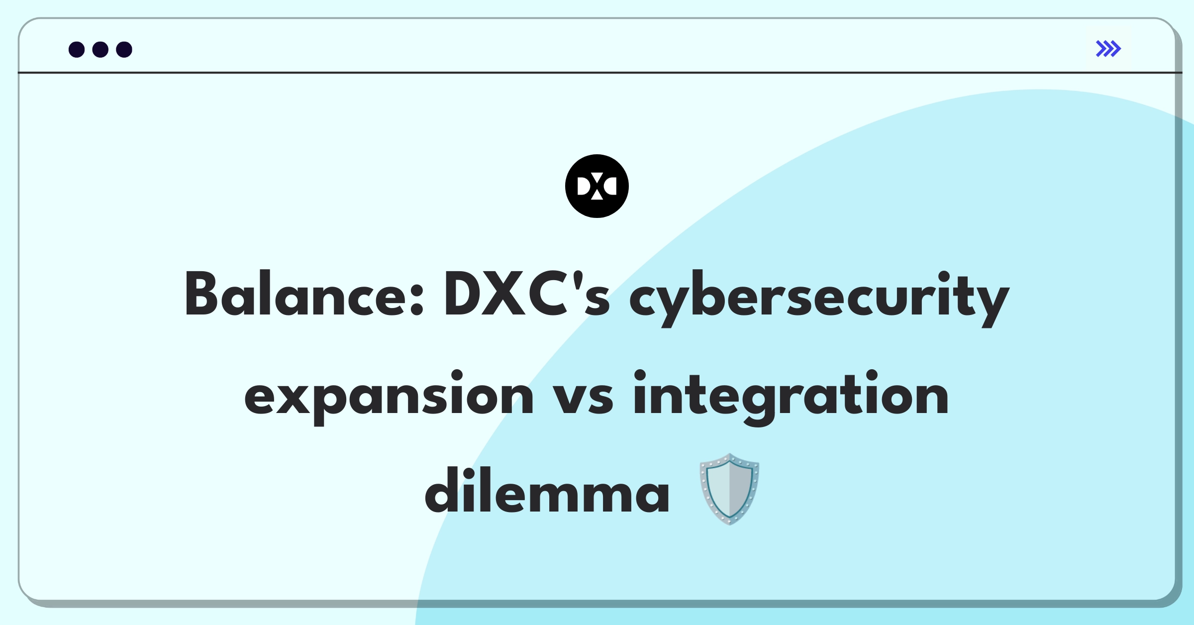 Product Management Trade-Off Question: DXC Technology cybersecurity offerings expansion versus service integration strategy