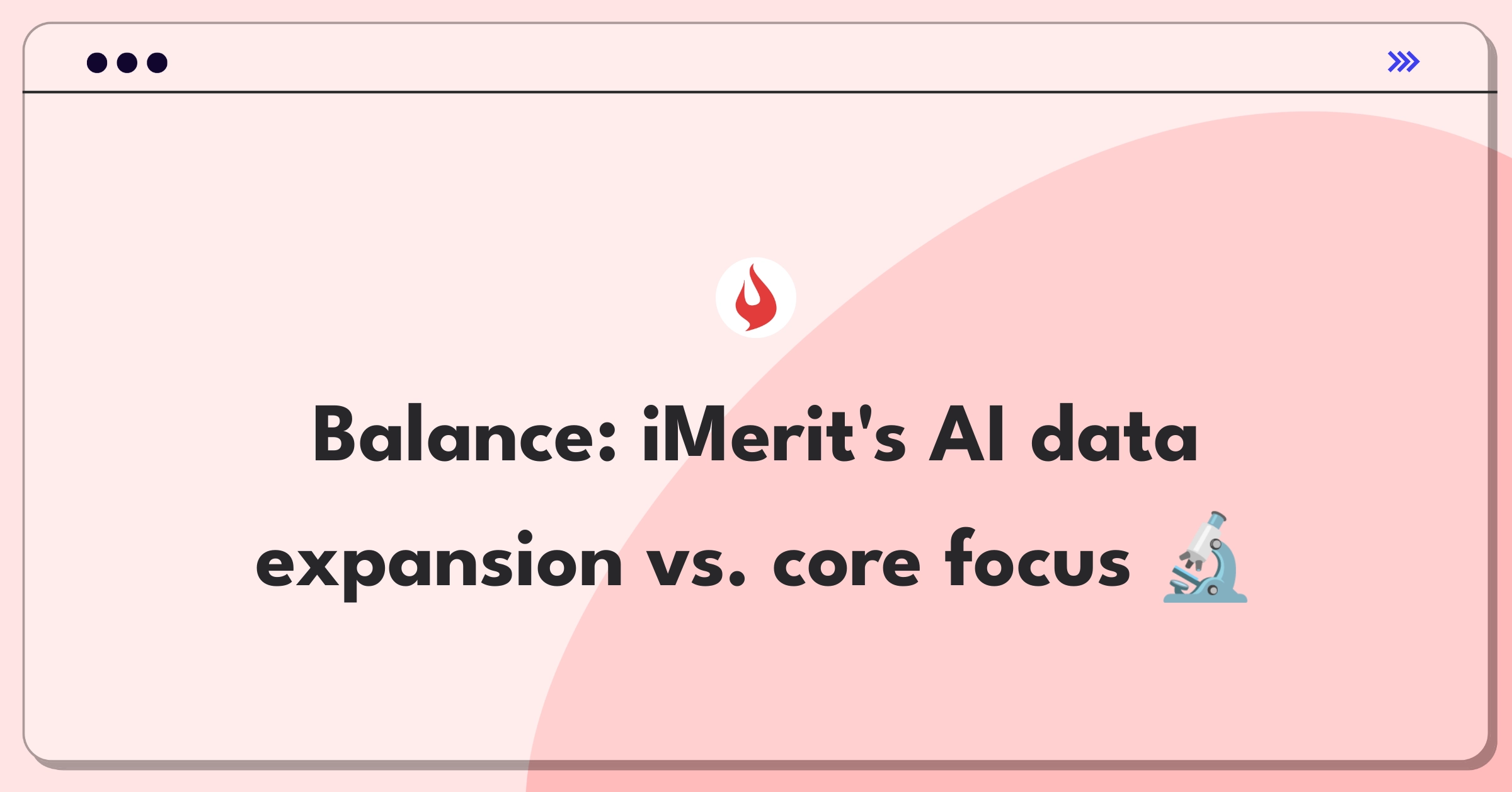 Product Management Strategy Question: iMerit AI training data services expansion versus improving existing offerings