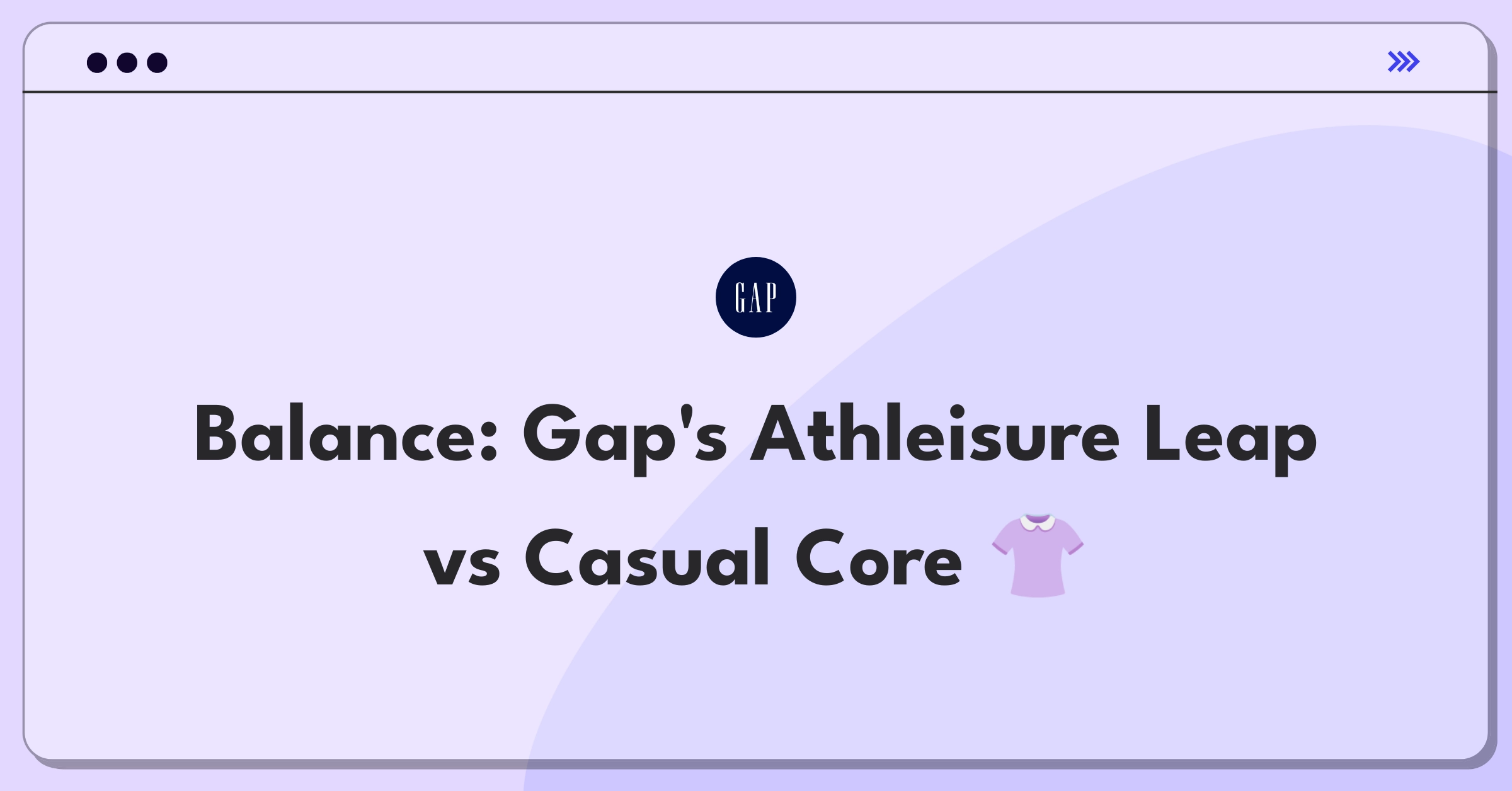 Product Management Trade-Off Question: Gap balancing athleisure expansion with casual clothing identity