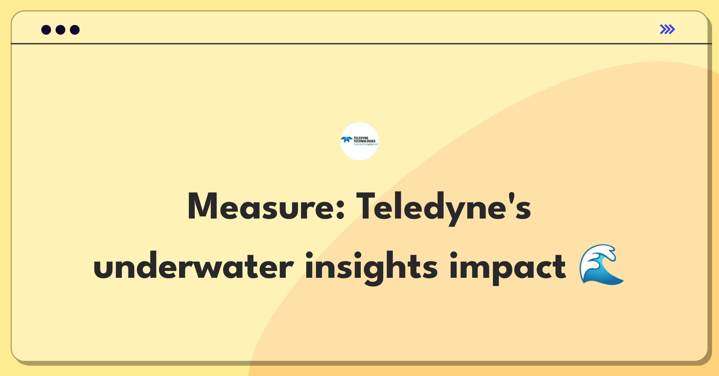 Product Management Metrics Question: Evaluating success of Teledyne's underwater imaging systems