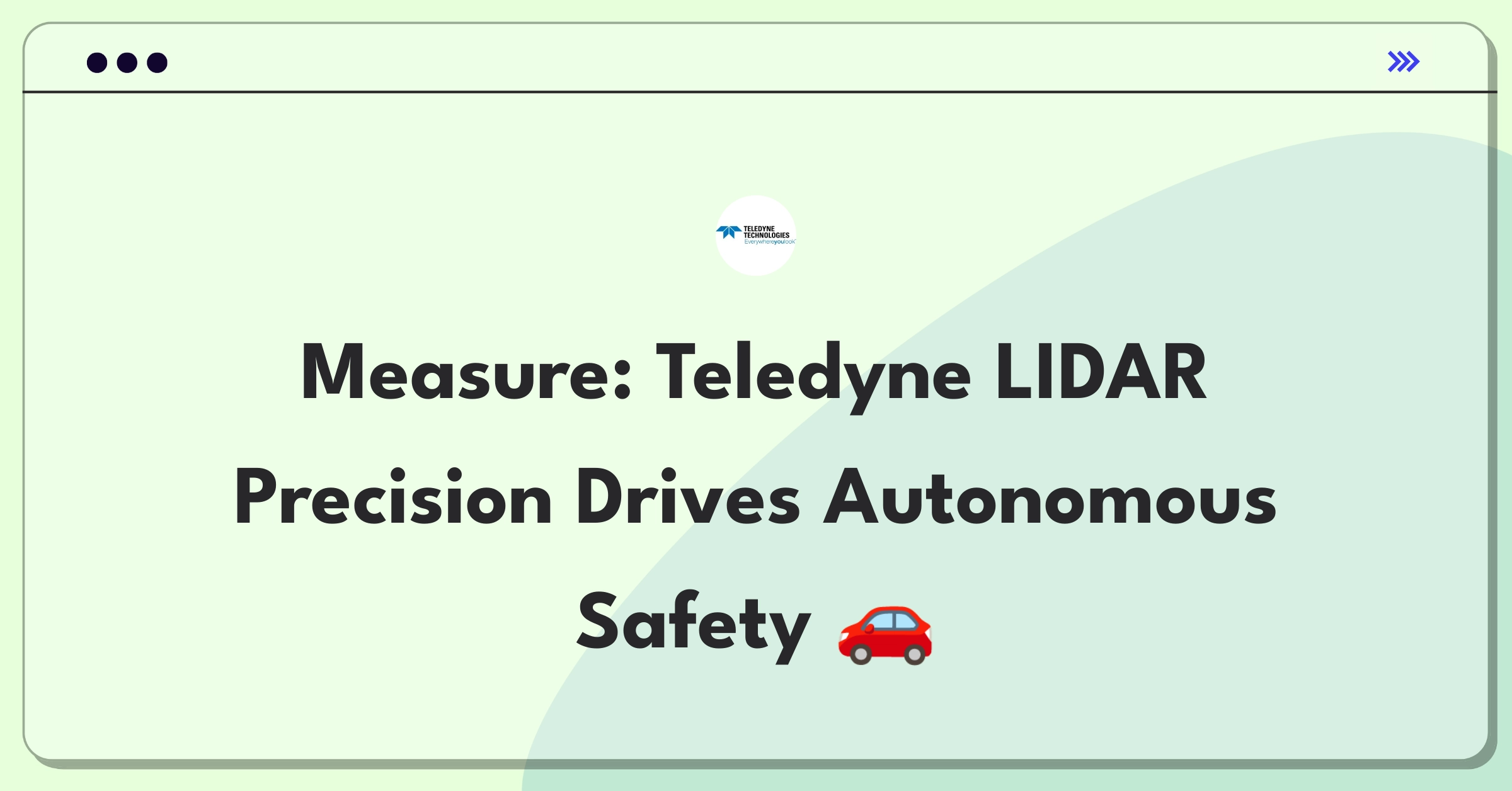 Product Management Success Metrics Question: Evaluating LIDAR sensor performance for autonomous vehicles