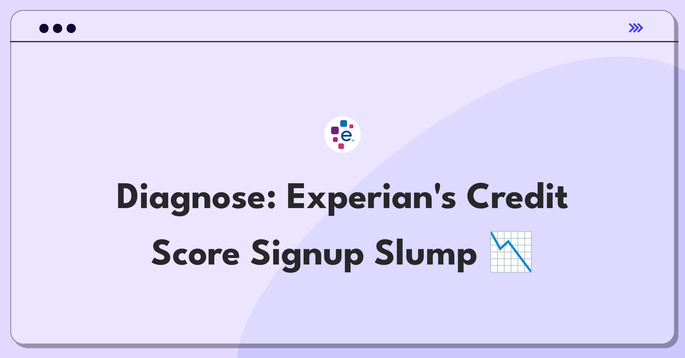 Product Management Root Cause Analysis Question: Investigating Experian's credit score service signup decline