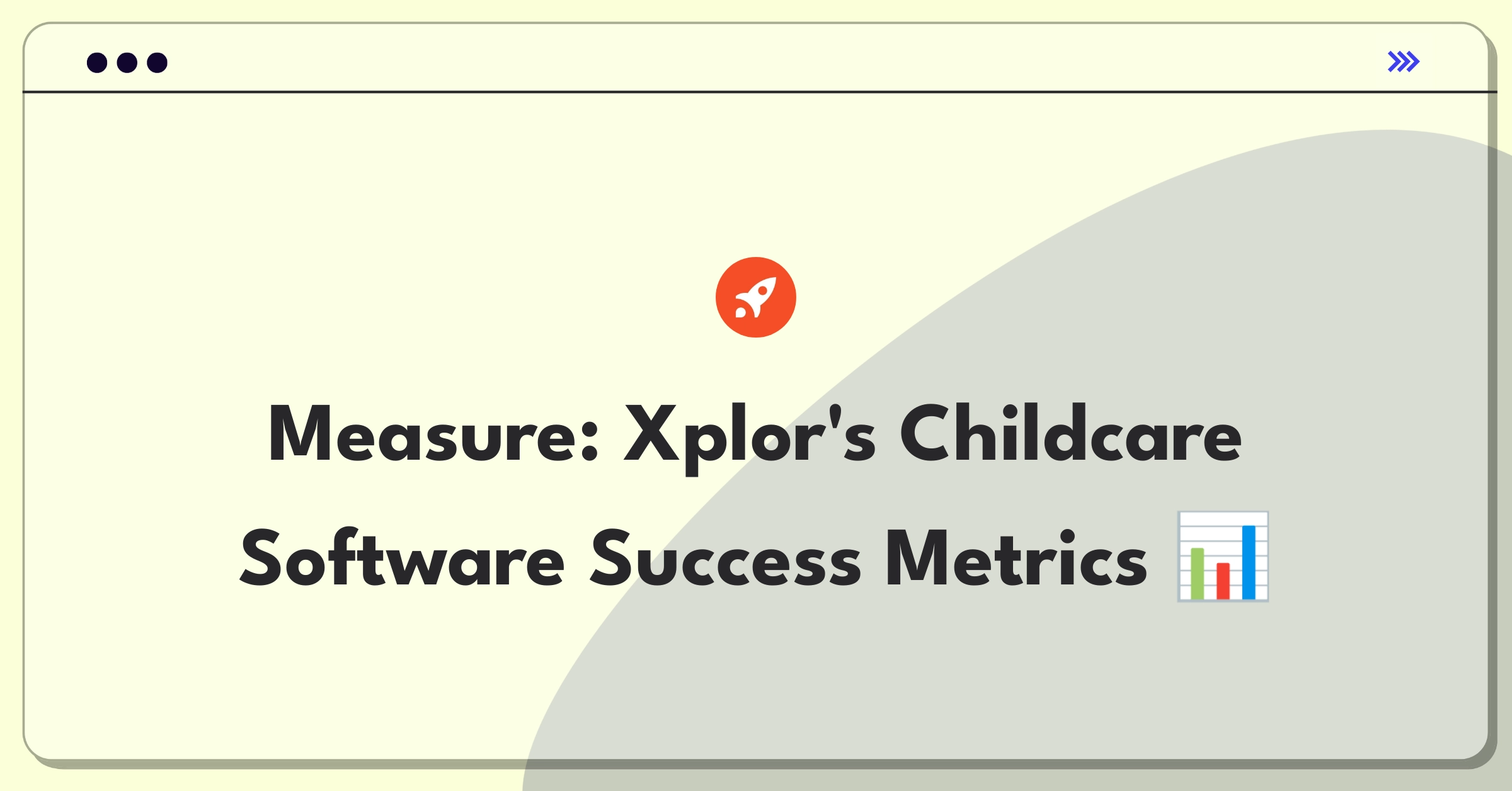 Product Management Metrics Question: Measuring success of childcare management software with key performance indicators