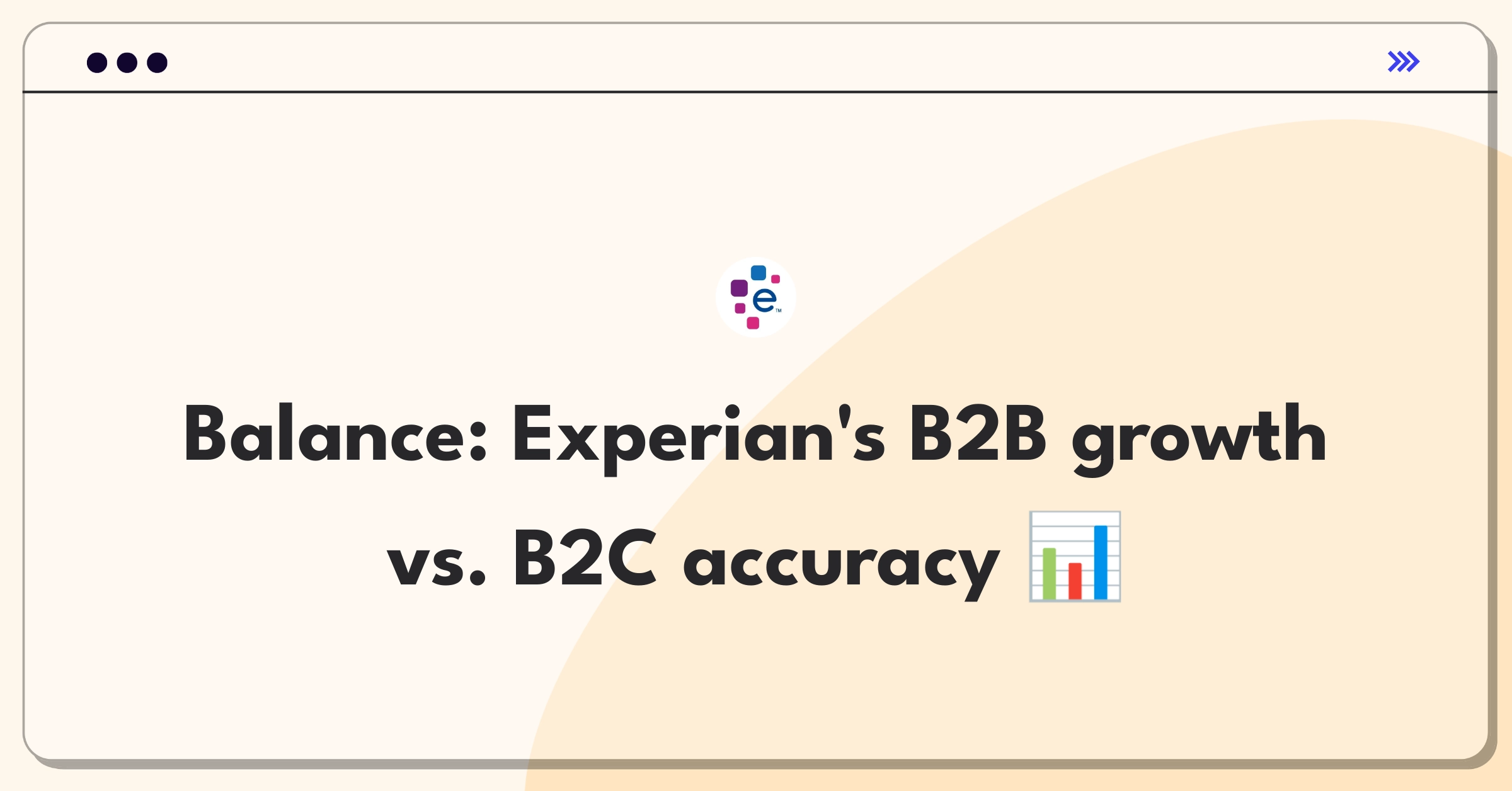 Product Management Trade-Off Question: Experian's strategic decision between business and consumer credit products