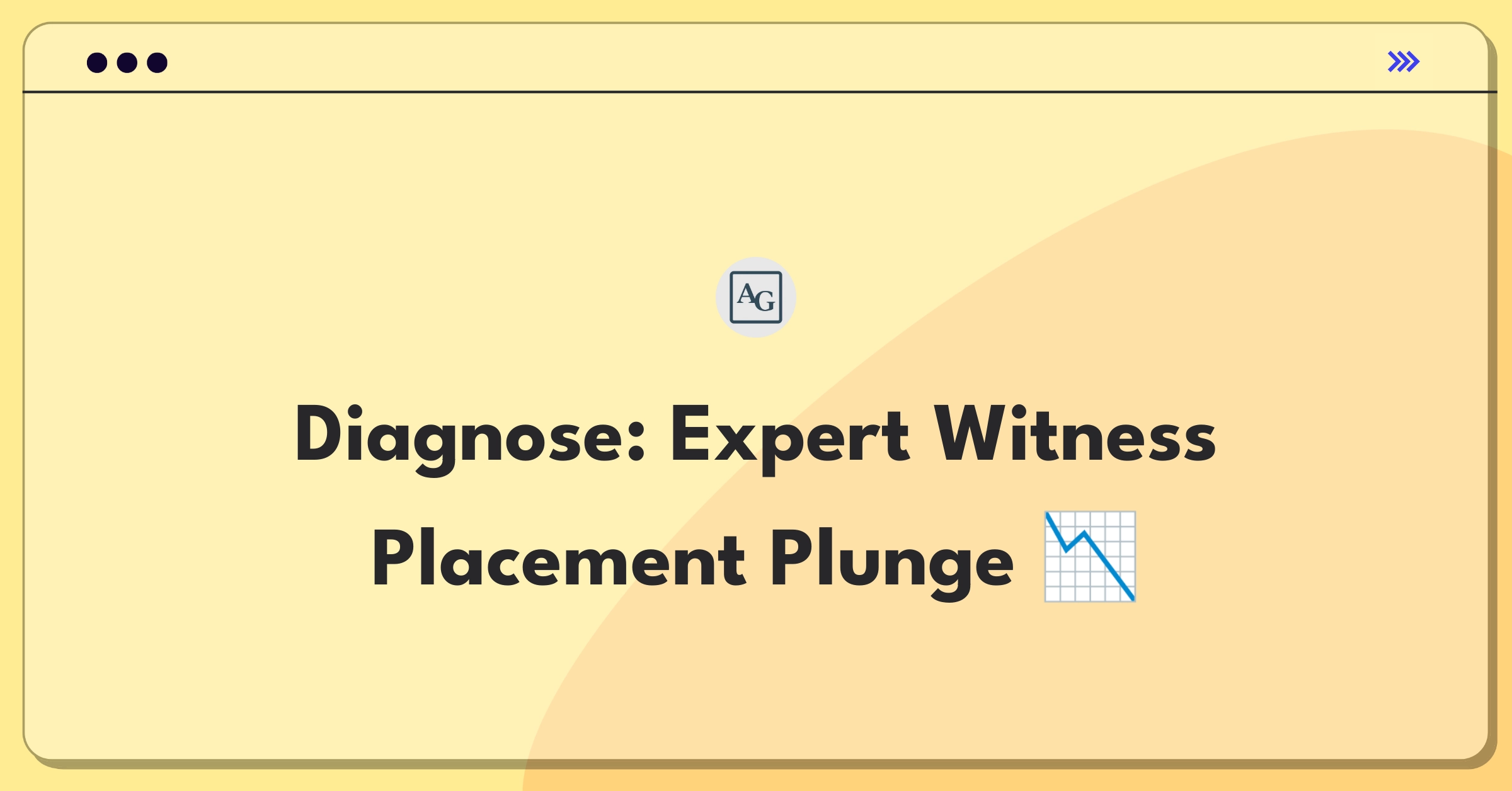 Product Management Root Cause Analysis Question: Investigating decline in expert witness placement service