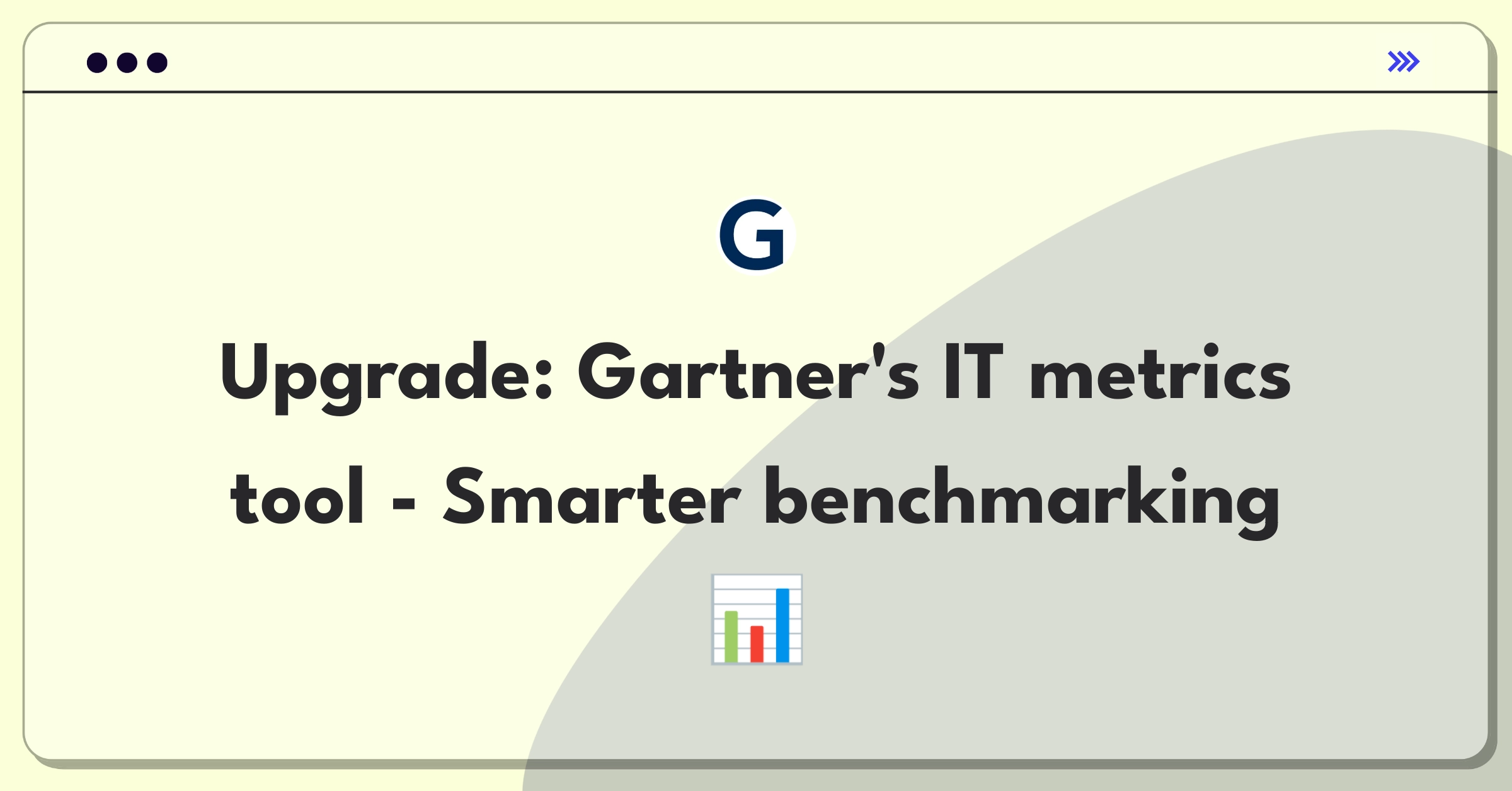 Product Management Improvement Question: Enhancing Gartner's IT benchmarking tool with innovative features