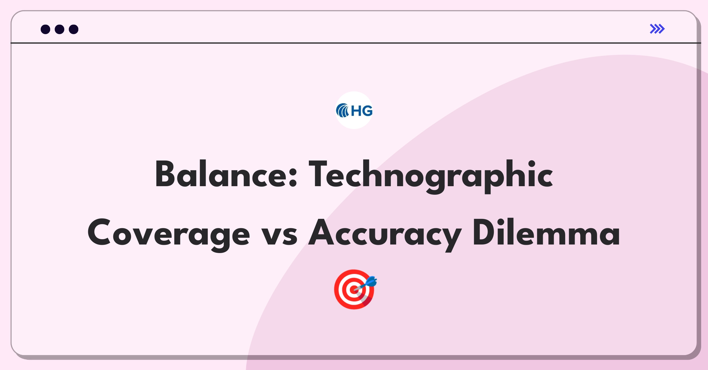 Product Management Trade-Off Question: HG Insights technographic data coverage versus accuracy prioritization