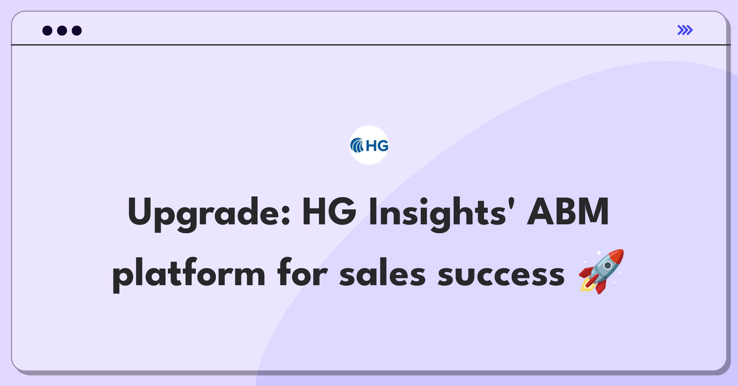 Product Management Improvement Question: Enhancing HG Insights' account-based intelligence platform for better sales team support