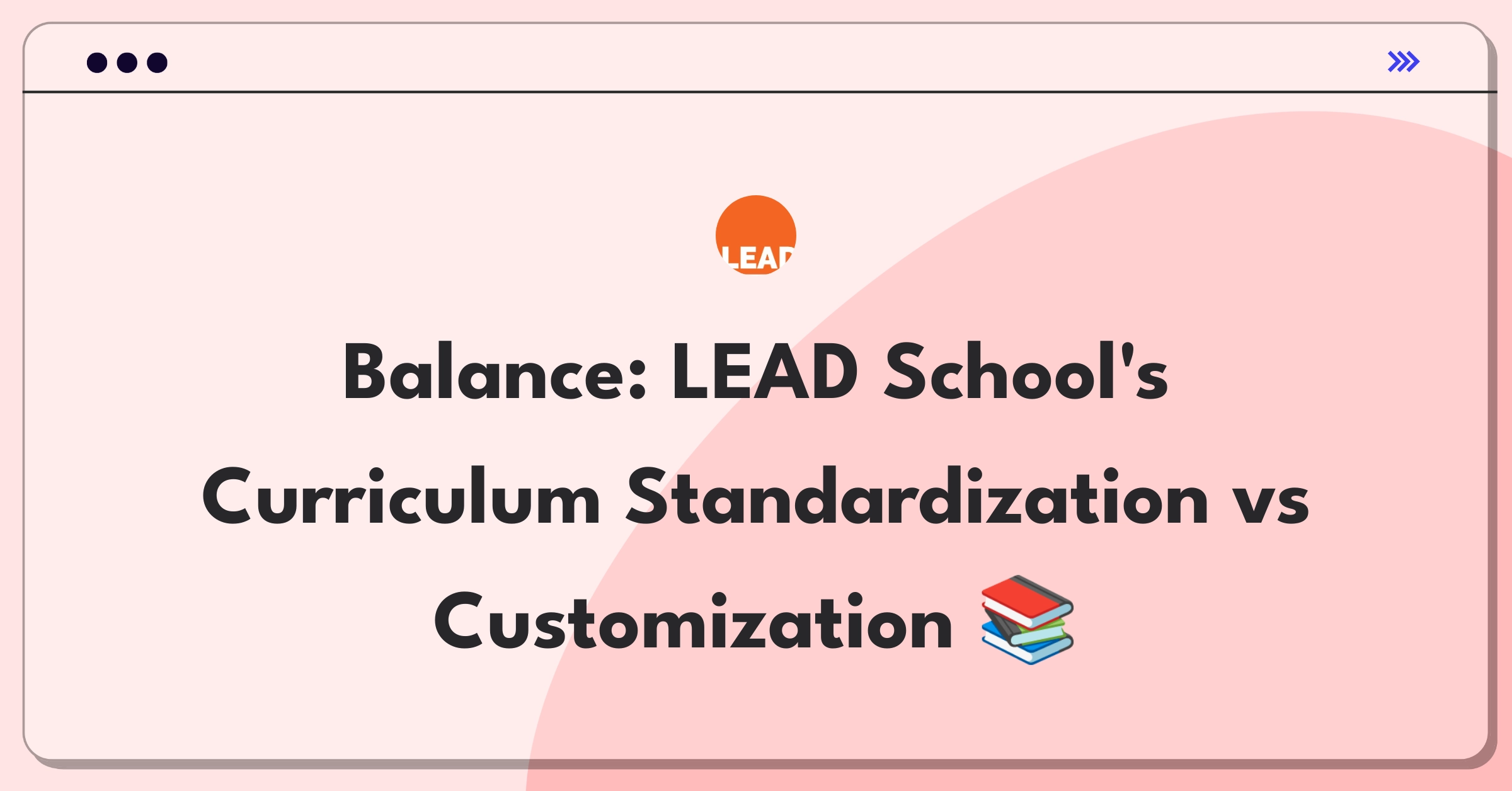 Product Management Trade-Off Question: Balancing standardized curriculum with school-specific customization for an ed-tech platform