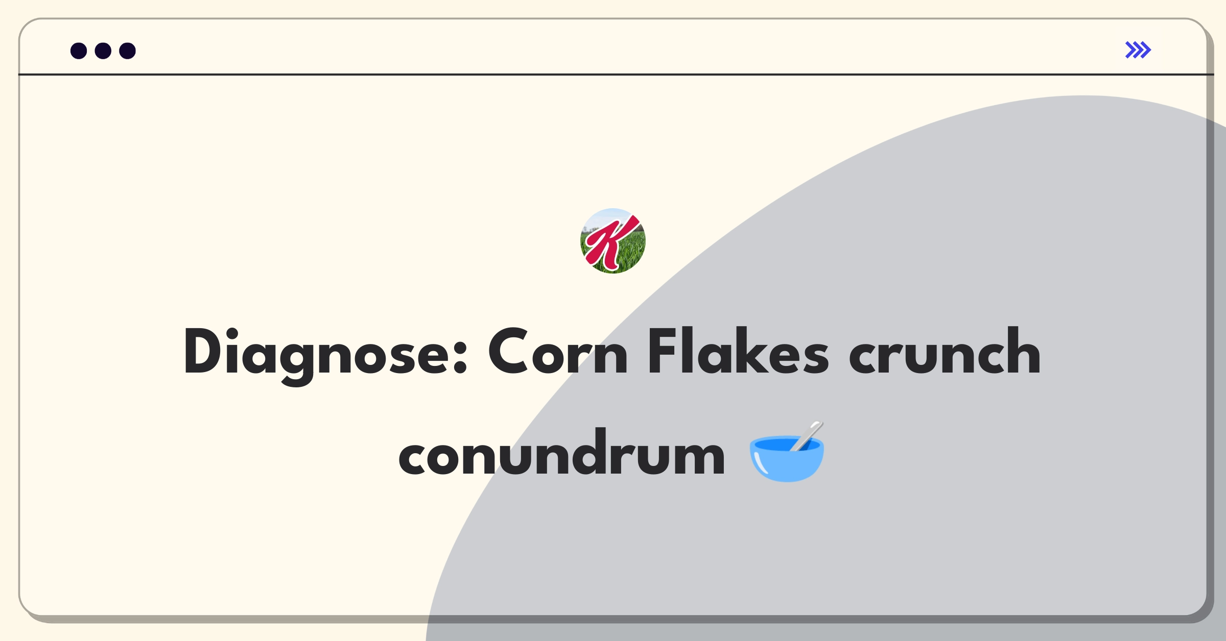 Product Management Root Cause Analysis Question: Breakfast cereal box with declining sales graph