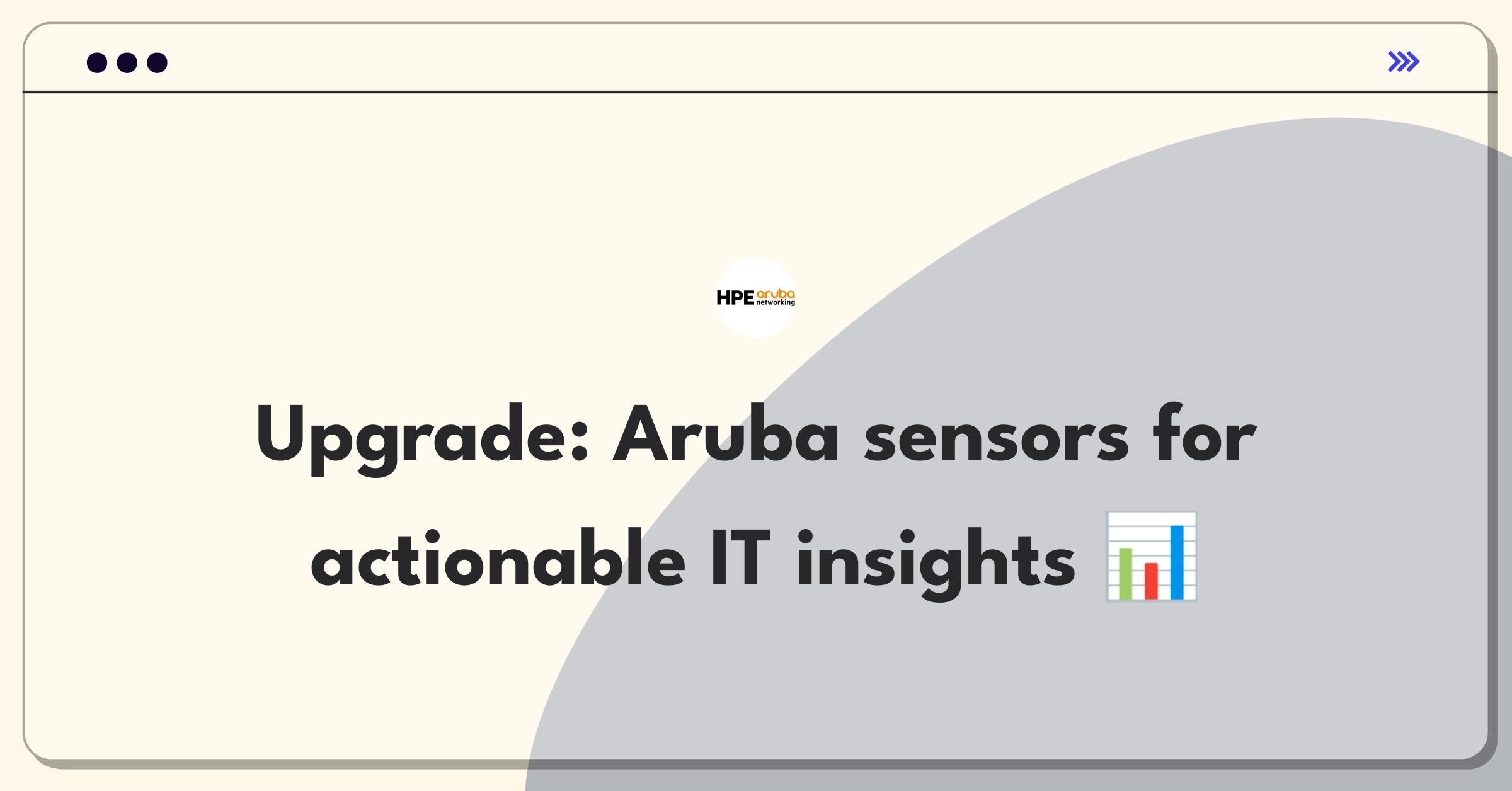 Product Management Improvement Question: Redesigning Aruba's network sensors for enhanced IT team analytics