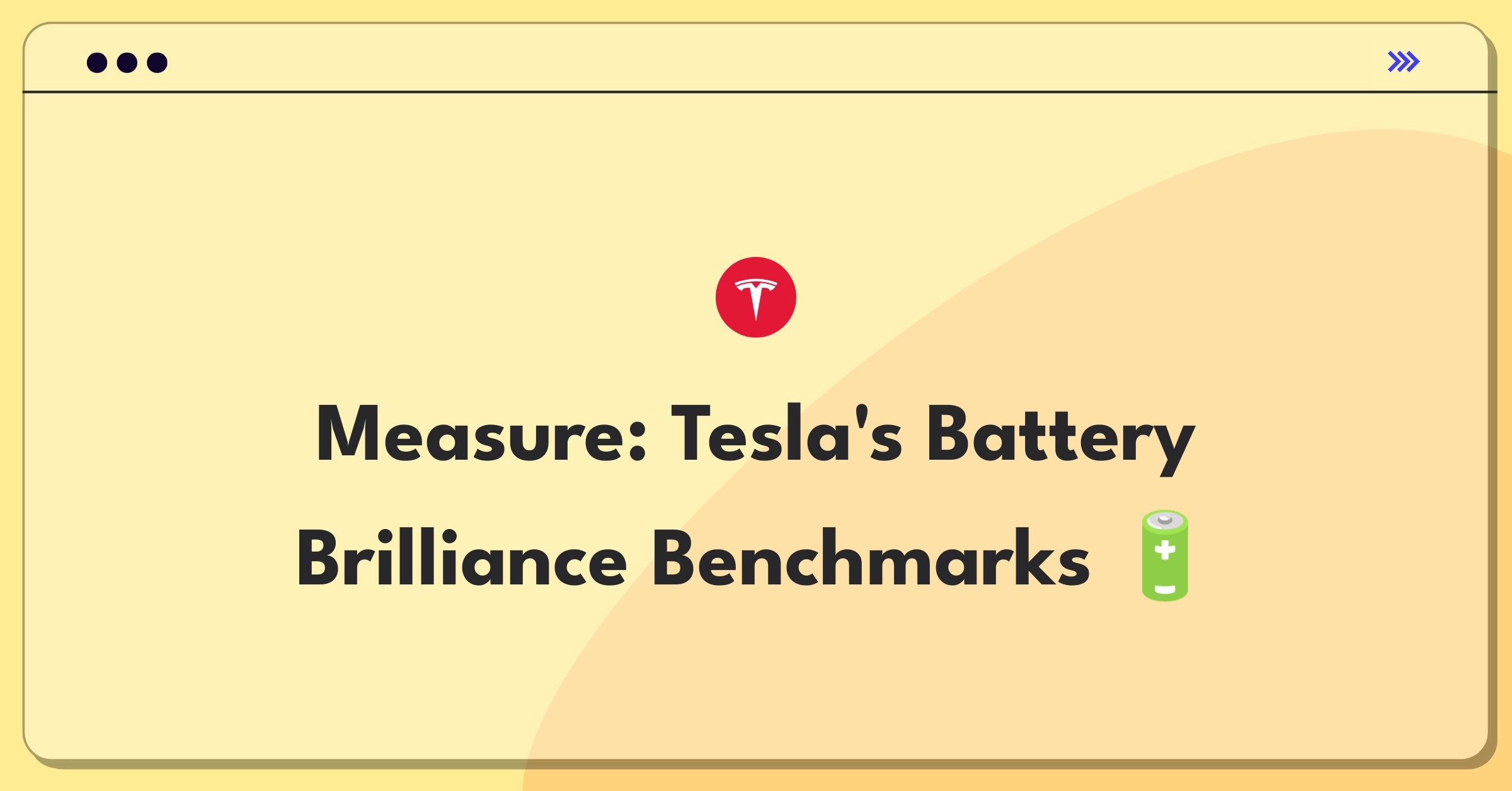 Product Management Analytics Question: Measuring success of Tesla's innovative battery technology for electric vehicles